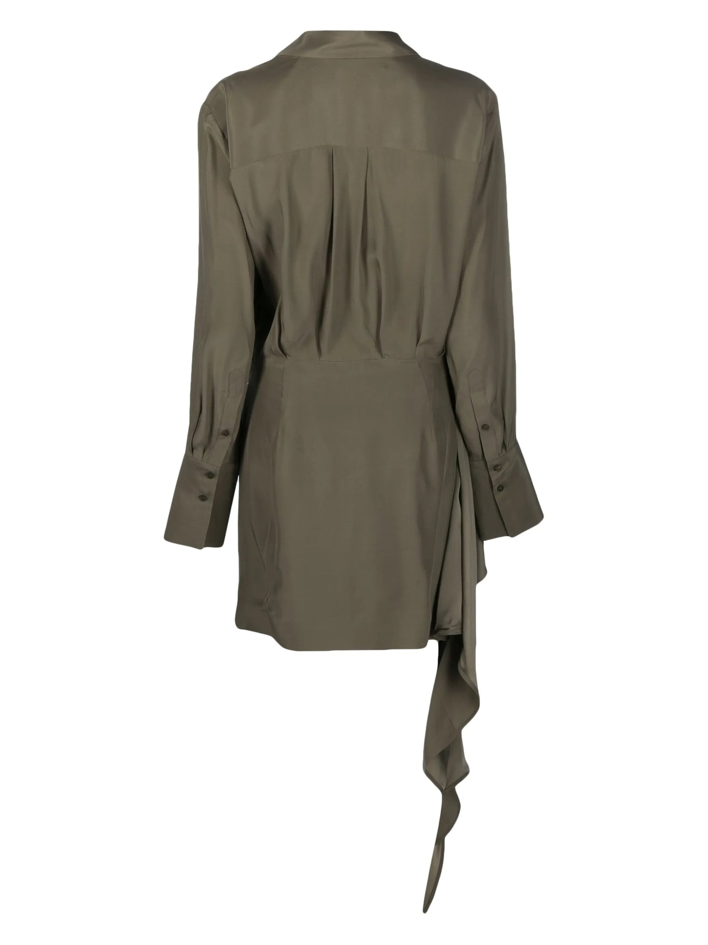 Gravia long-sleeve silk minidress