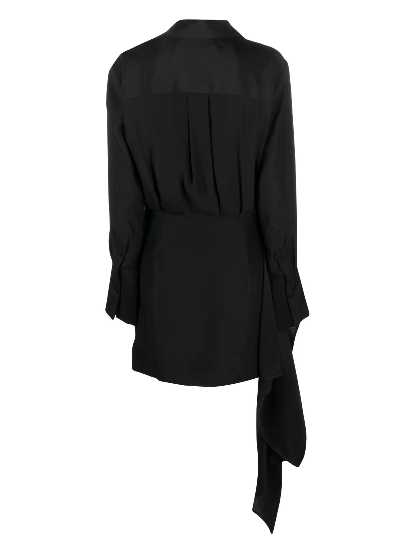 Gravia draped silk minidress