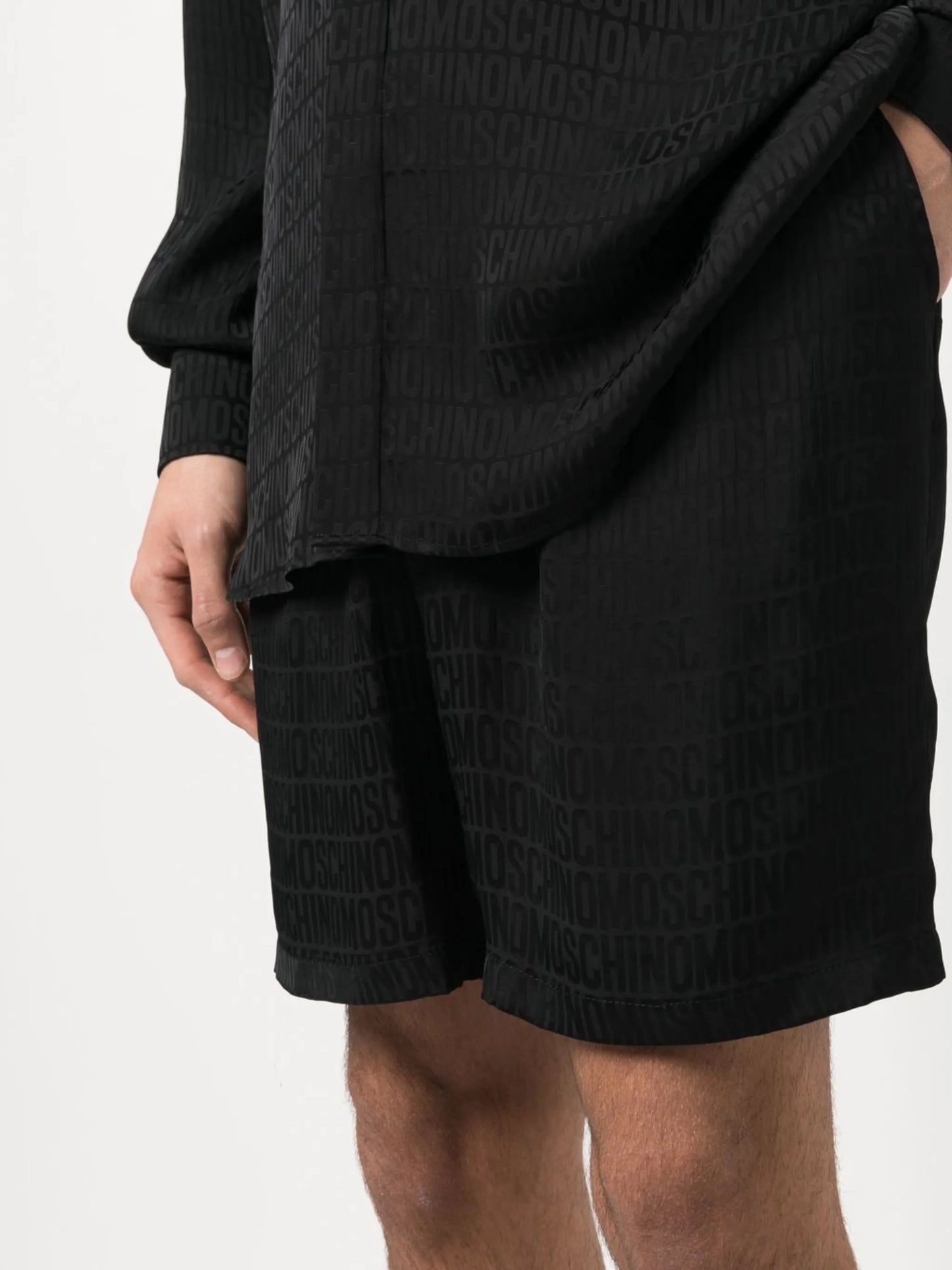 logo-print track shorts