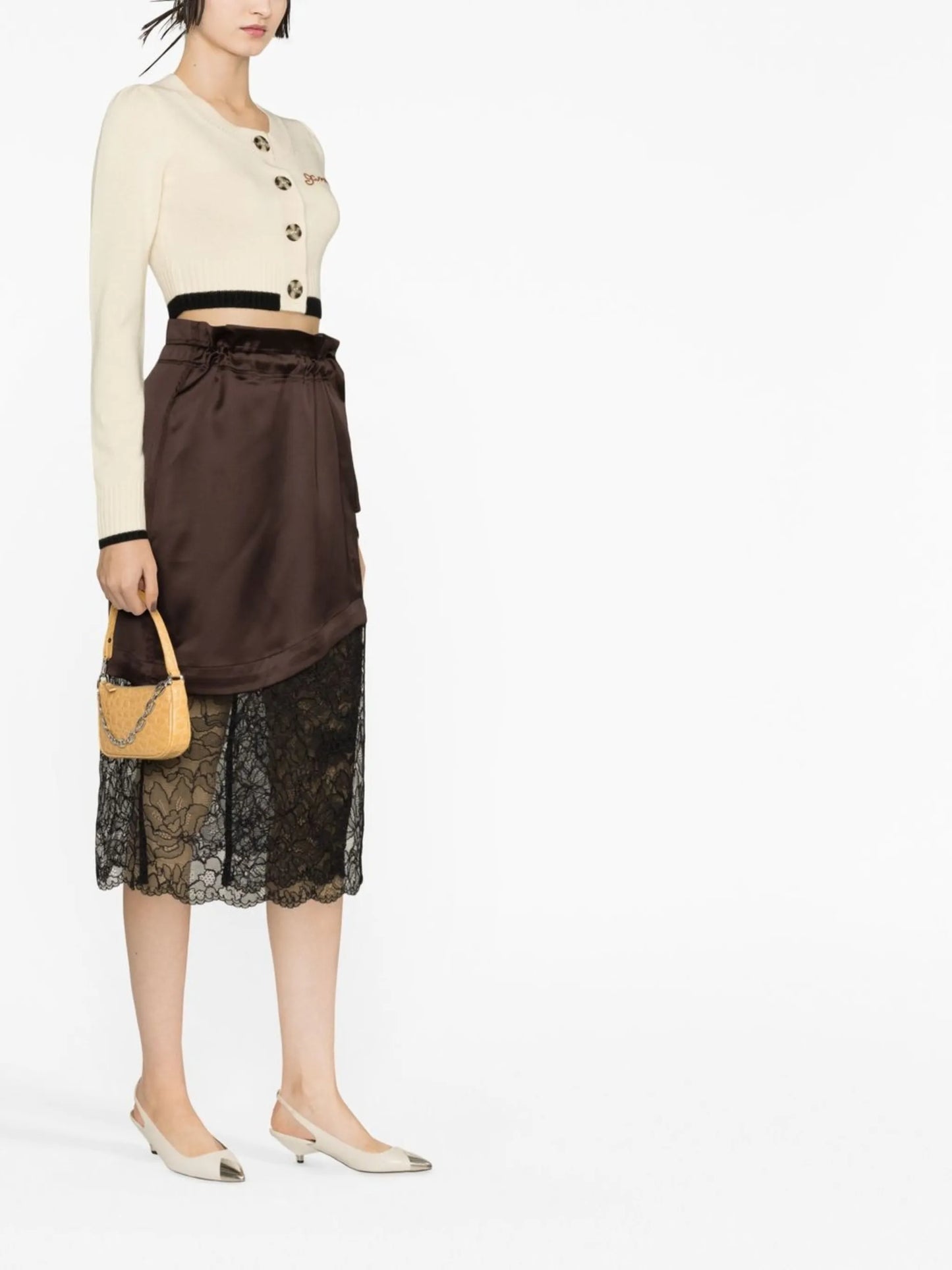 cropped round-neck cardigan