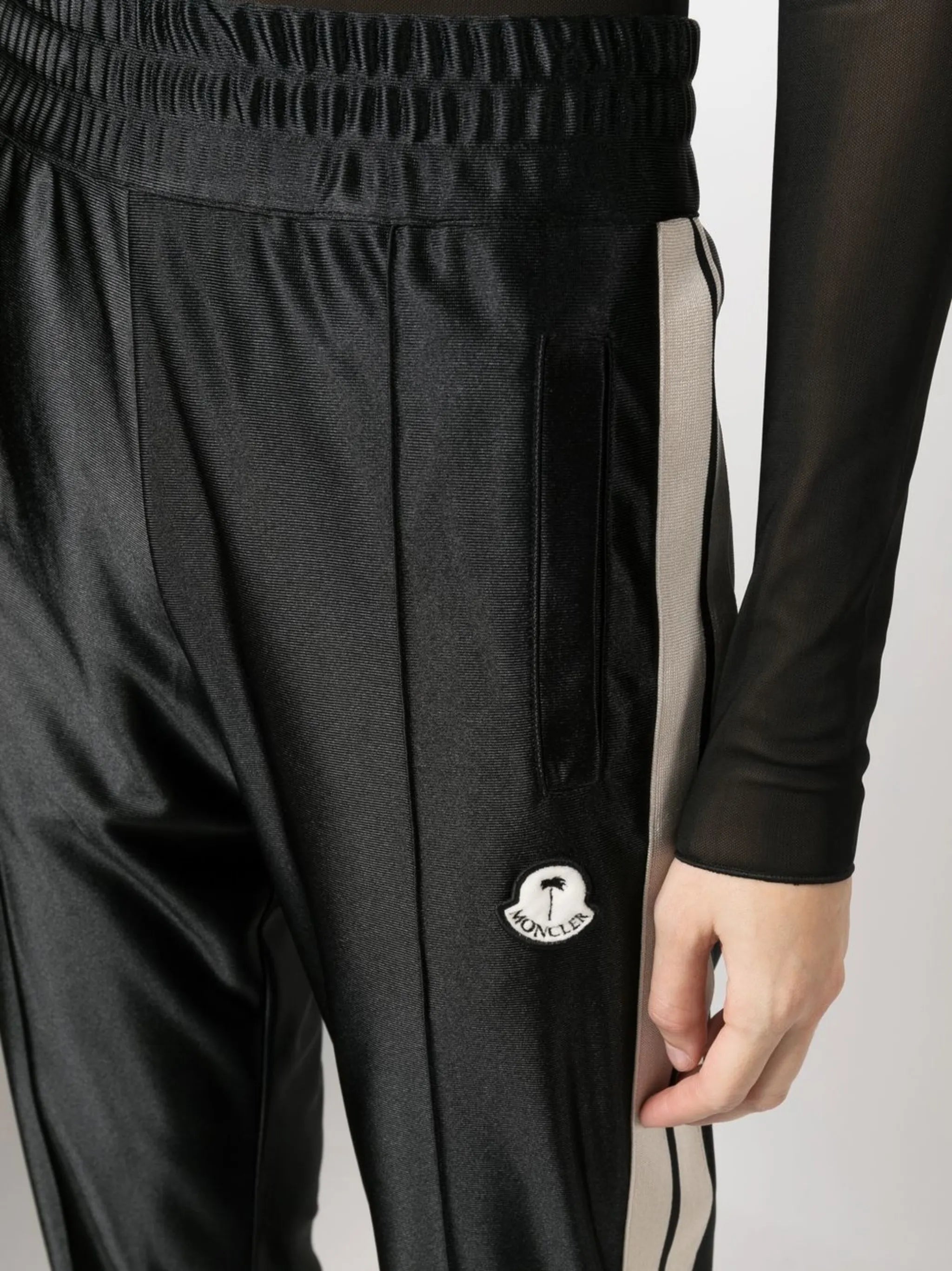 logo-patch stripe-detail track pants
