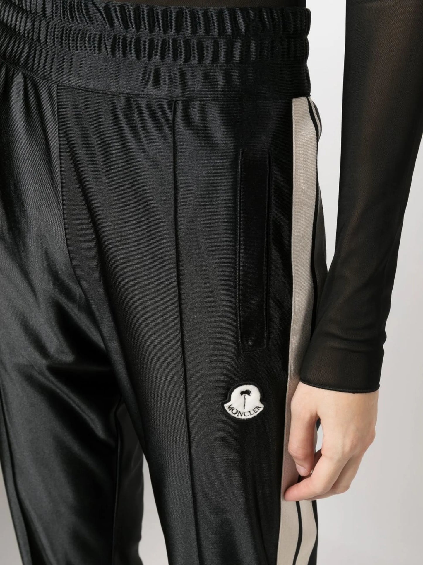 logo-patch stripe-detail track pants