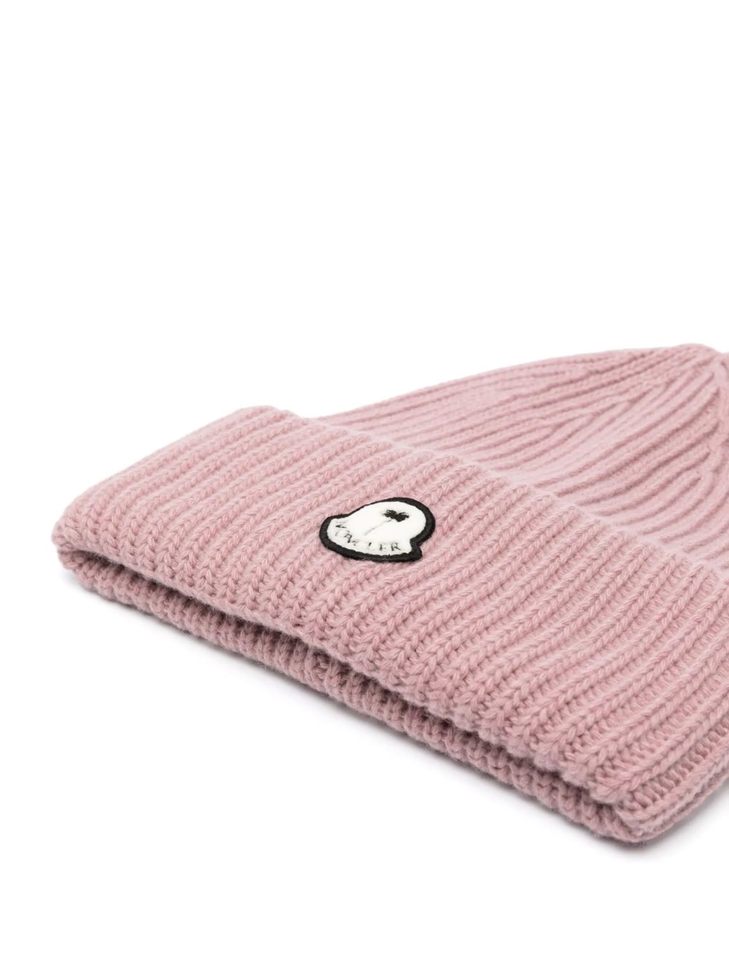 logo-patch knit beanie