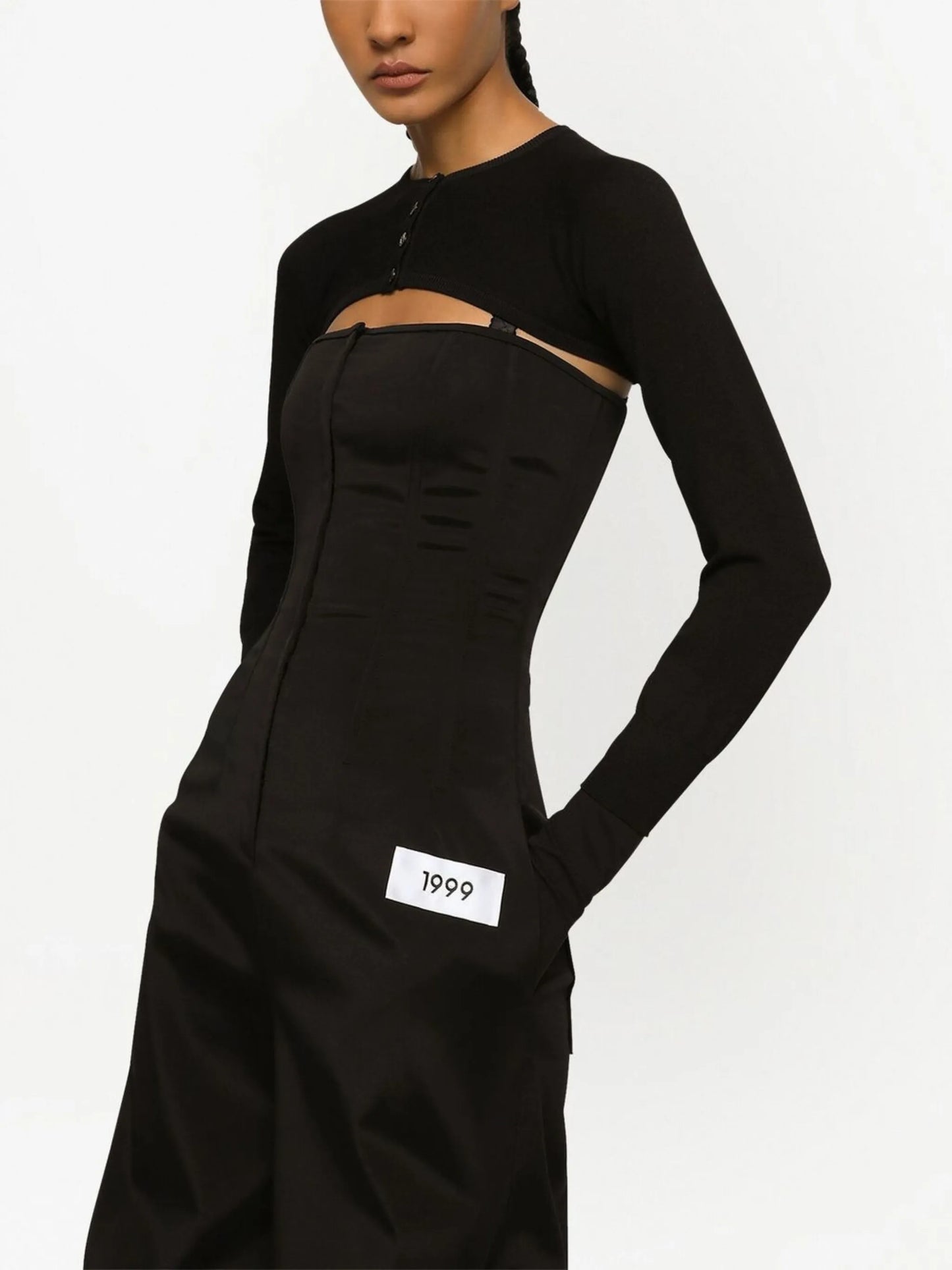 KIM DOLCE&GABBANA cropped button-fastening cardigan