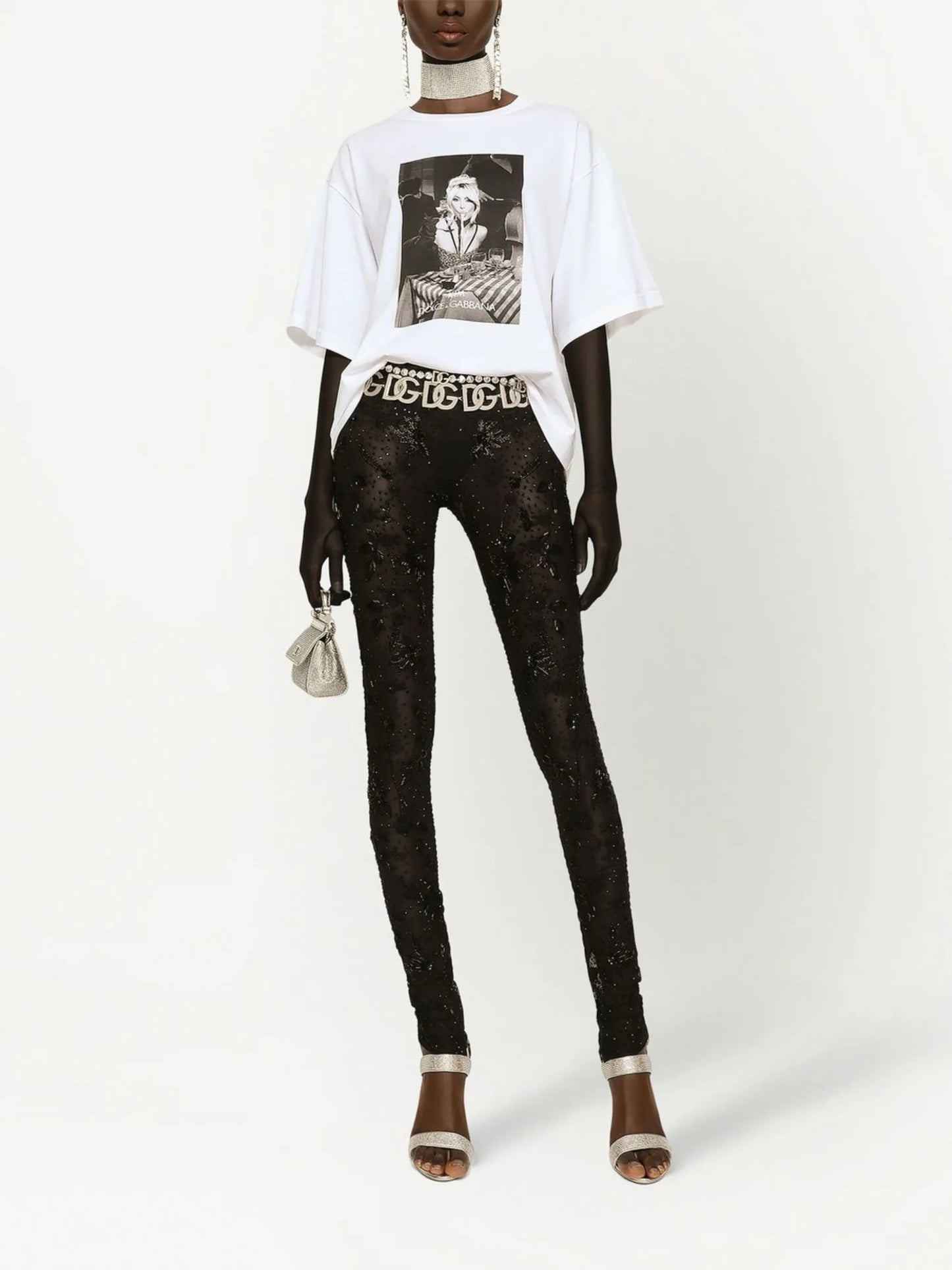 KIM DOLCE&GABBANA crystal-embellished slingback sandals