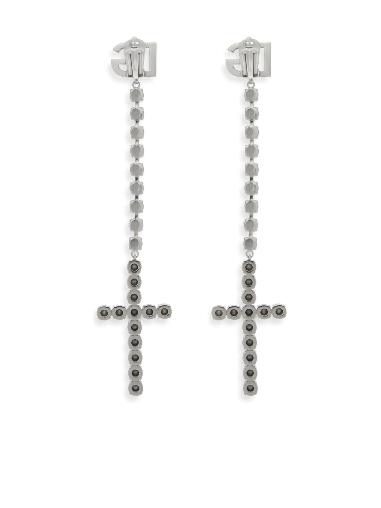 KIM DOLCE&GABBANA rhinestone-embellished cross earrings