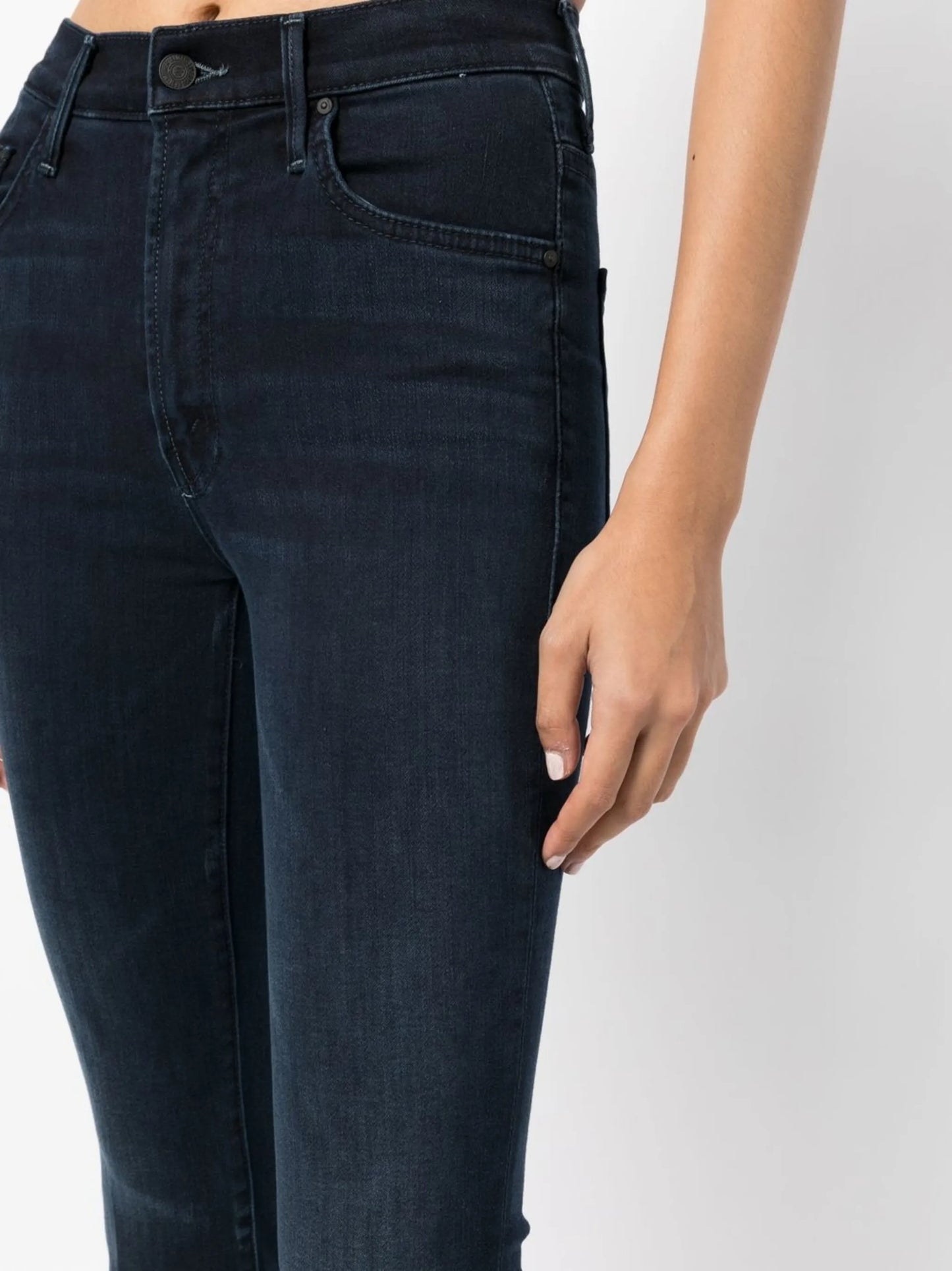 high-rise cropped flared jeans