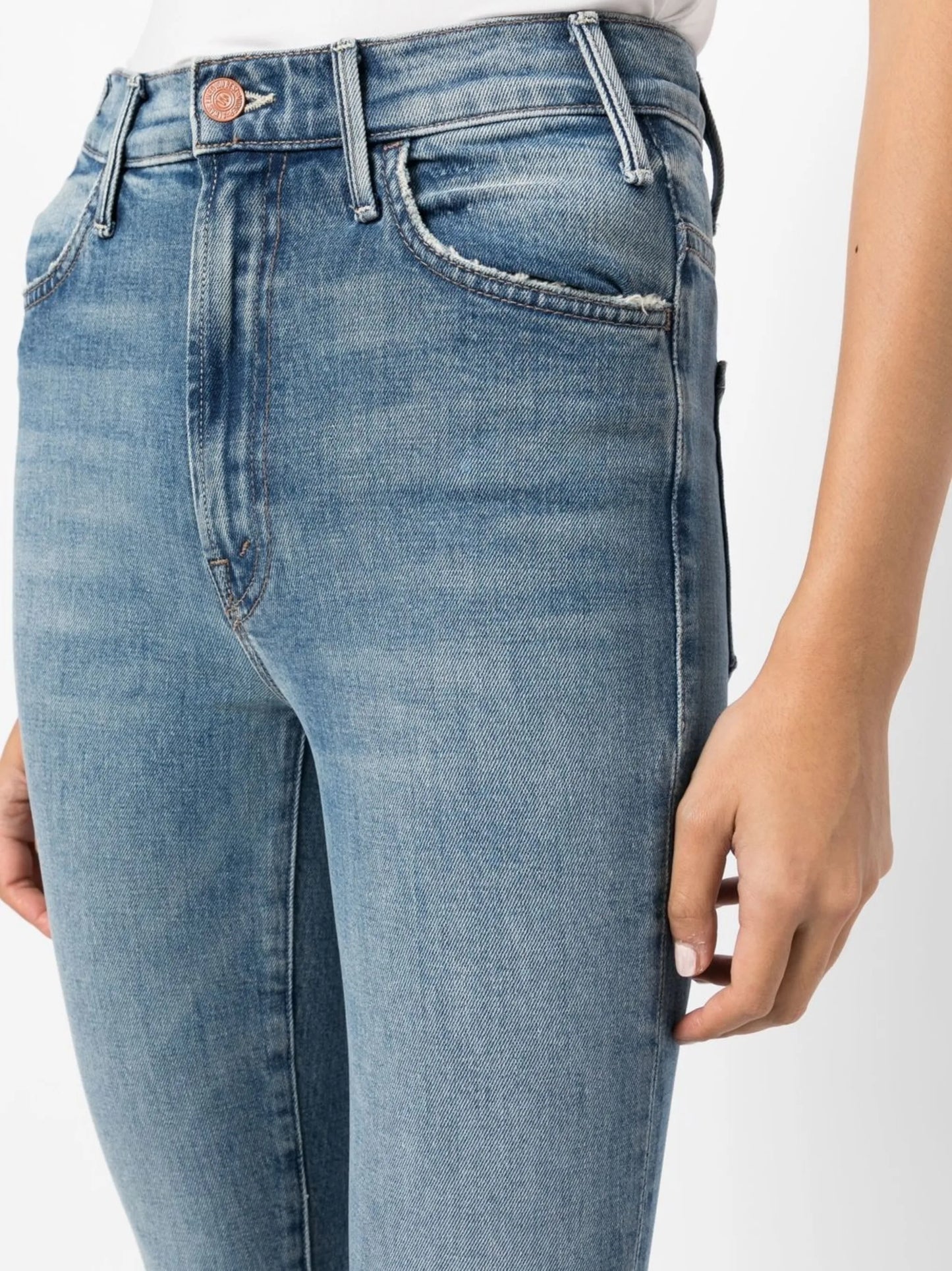 cropped high-rise jeans