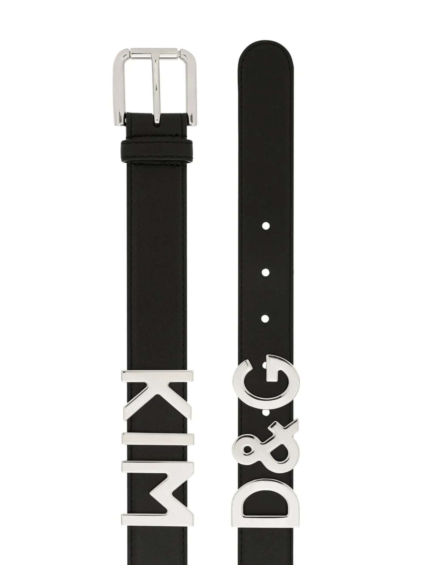 KIM DOLCE&GABBANA logo-lettering leather belt