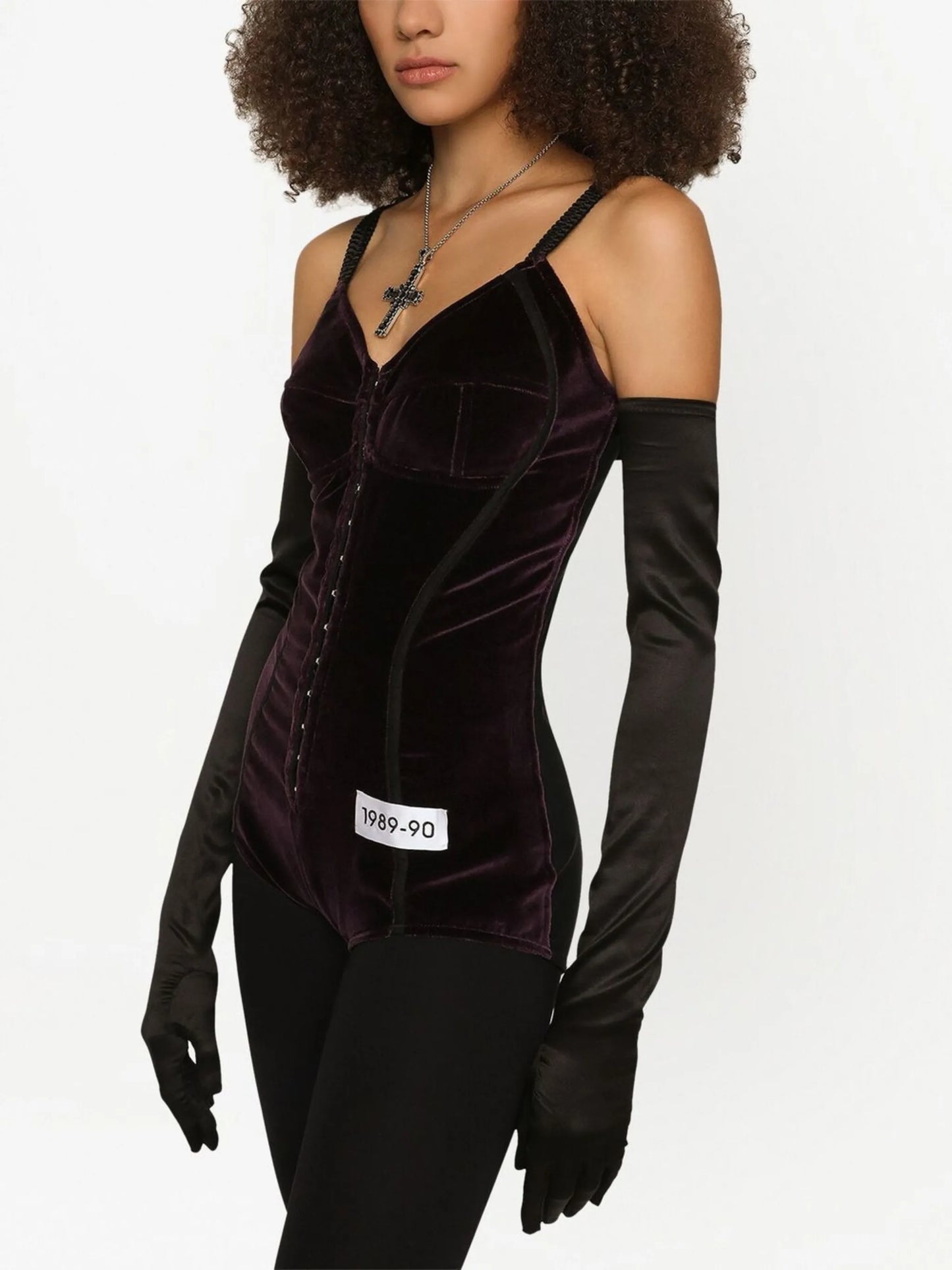 KIM DOLCE&GABBANA velvet bodysuit