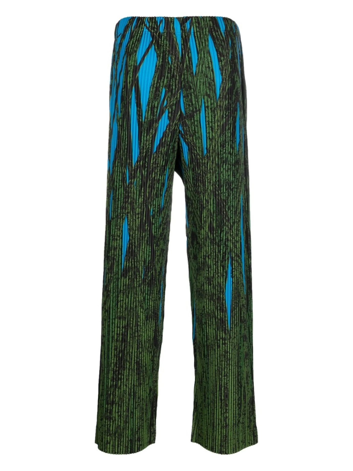 abstract-print plissé trousers