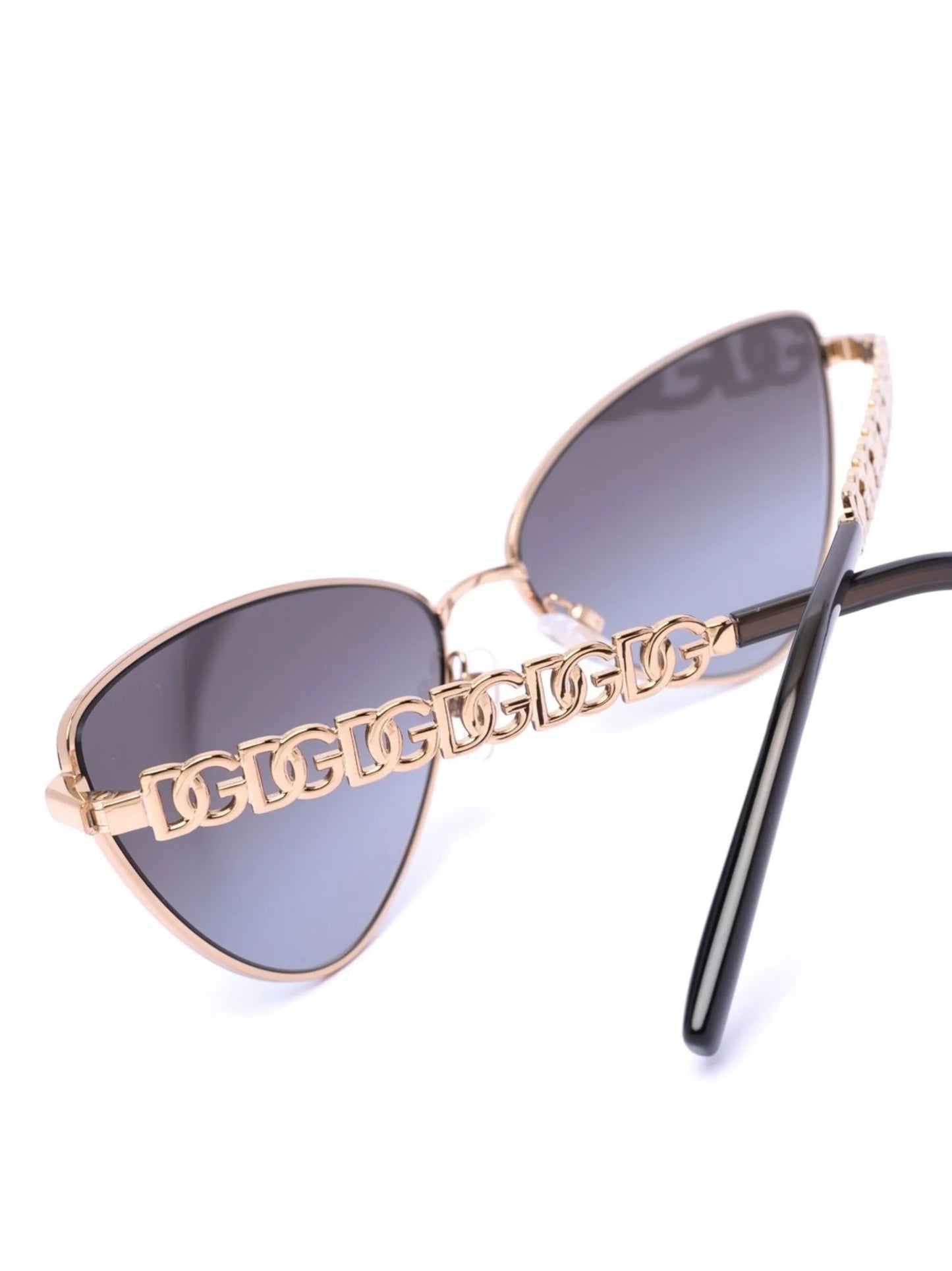 logo-chain cat-eye sunglasses