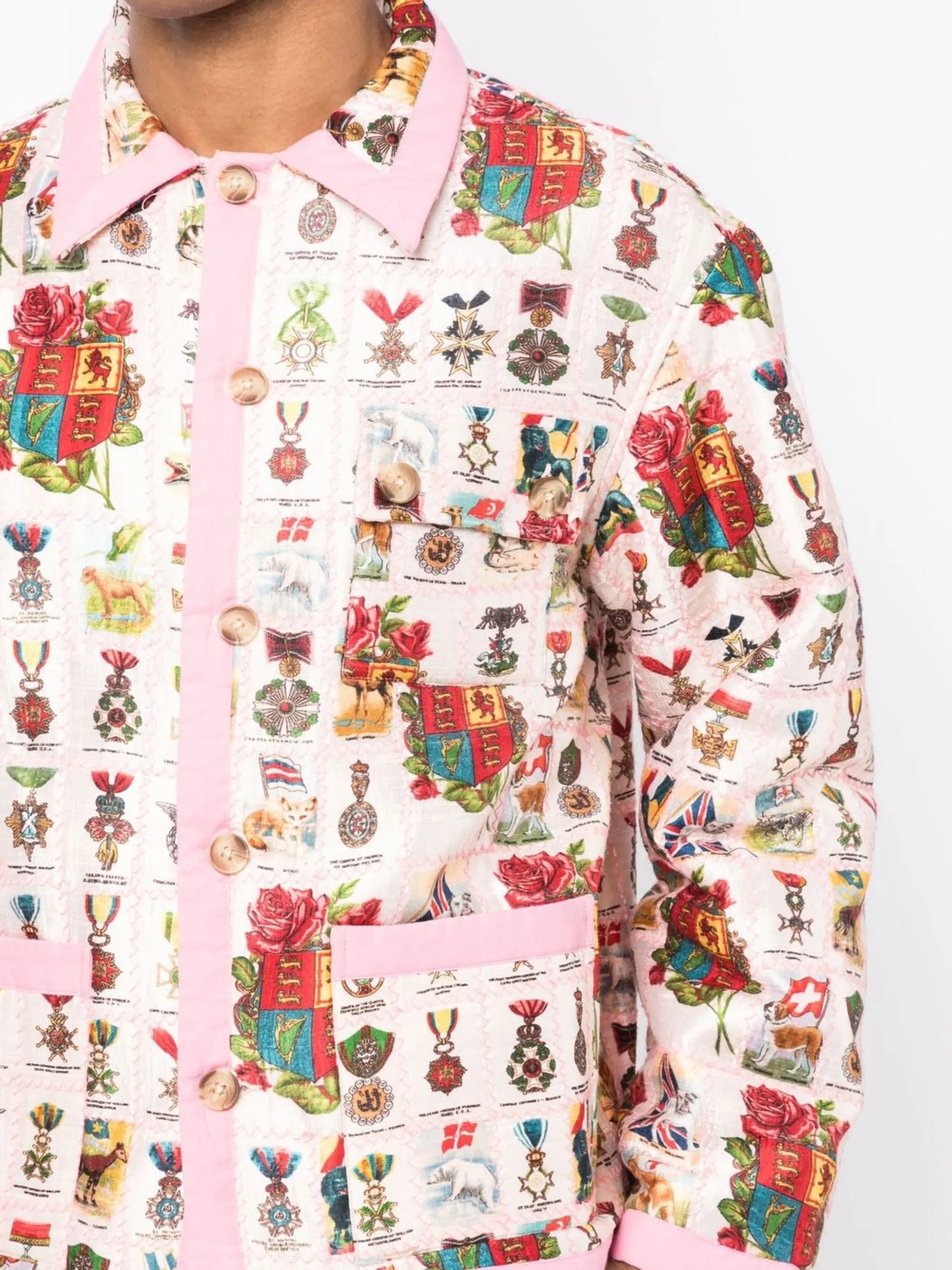 Tobacco Signet quilted jacket