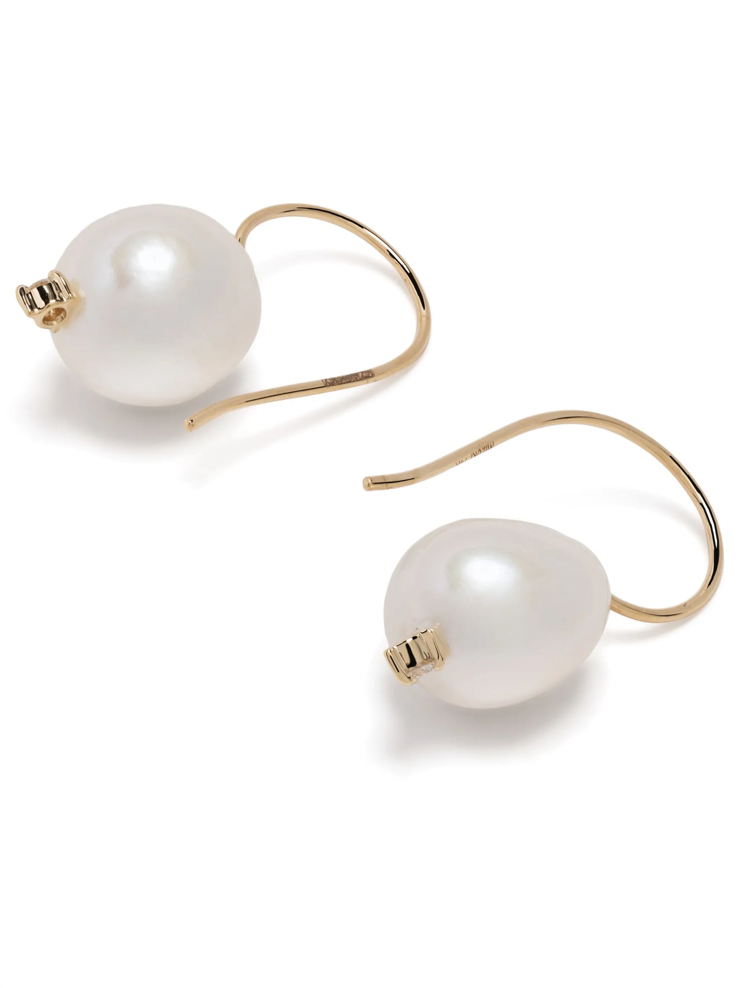 14kt yellow gold Sea of Beauty pearl and diamond earrings