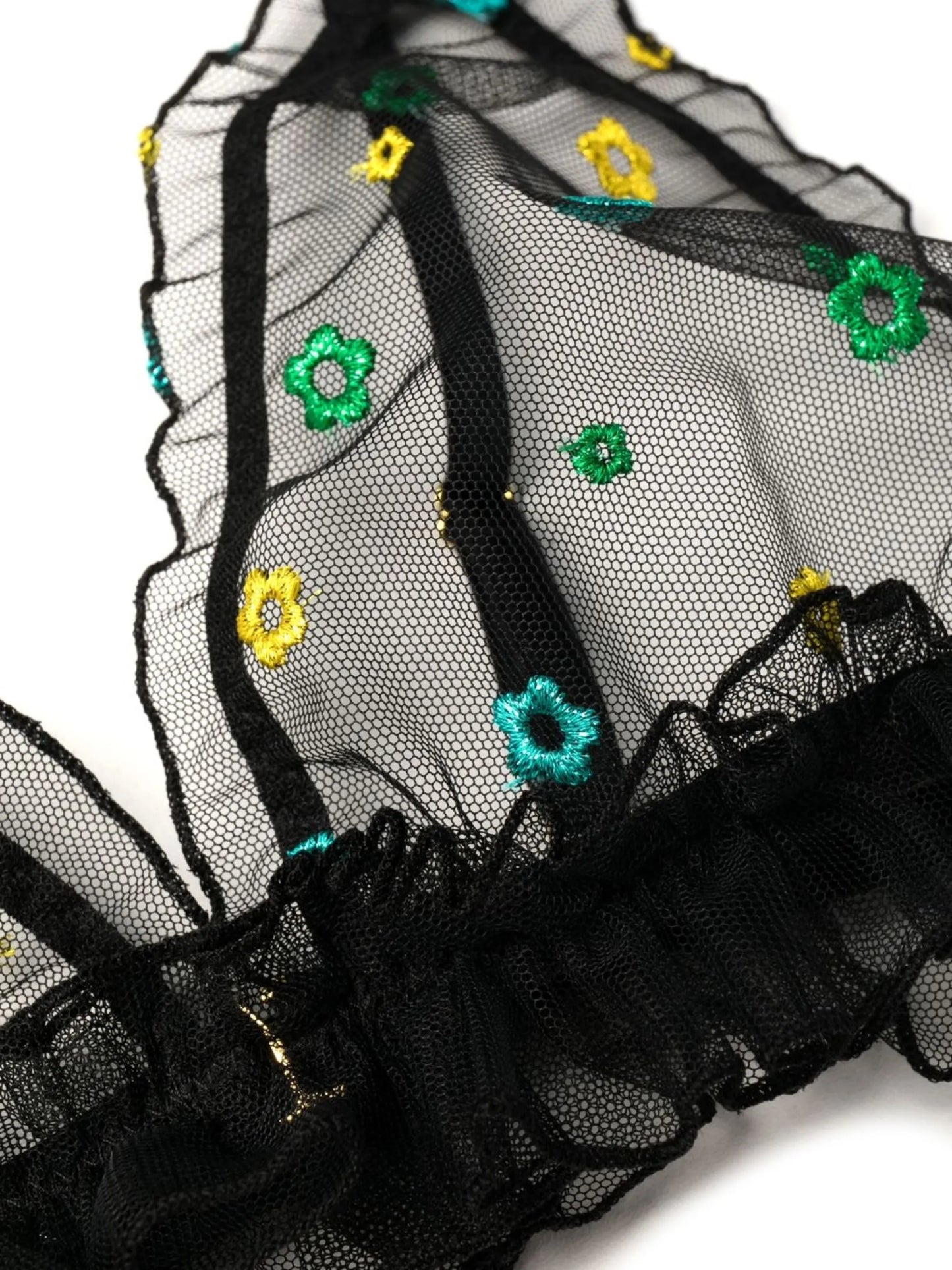 embroidered triangle bra