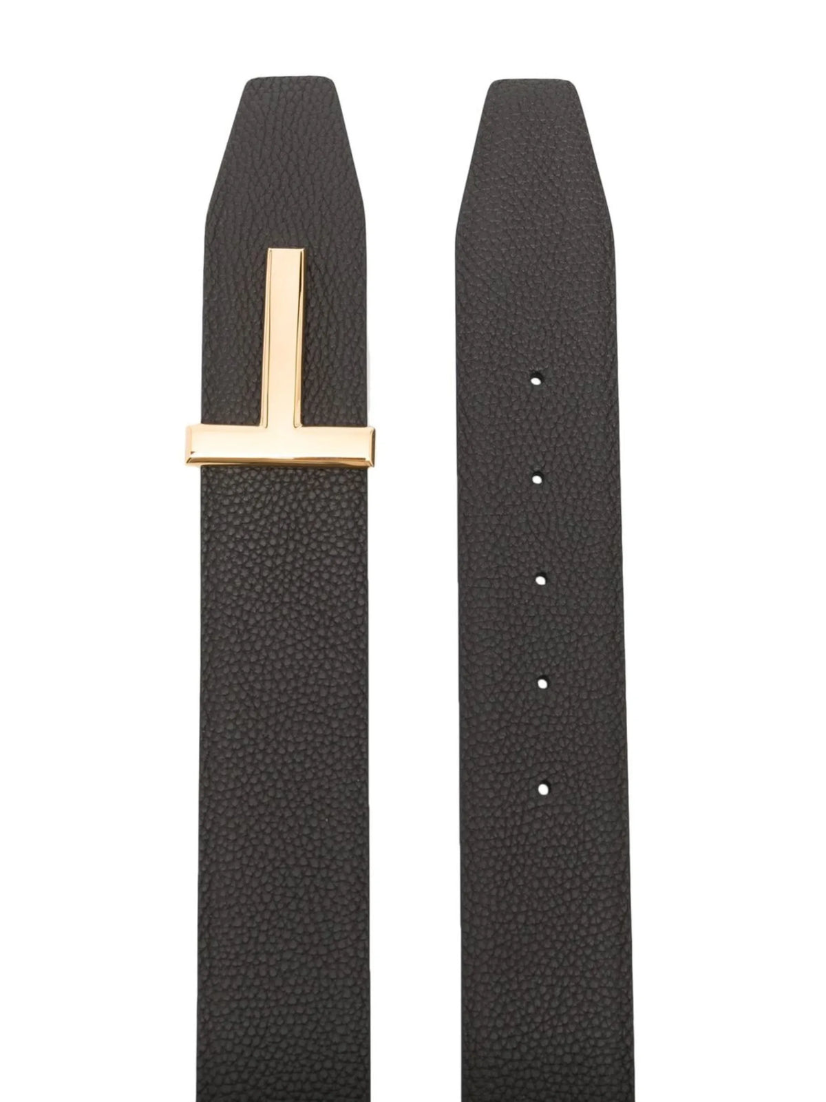 grain leather T Icon belt