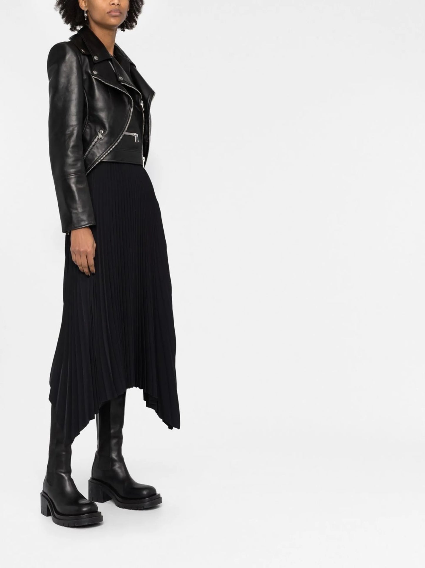 asymmetrical leather biker jacket
