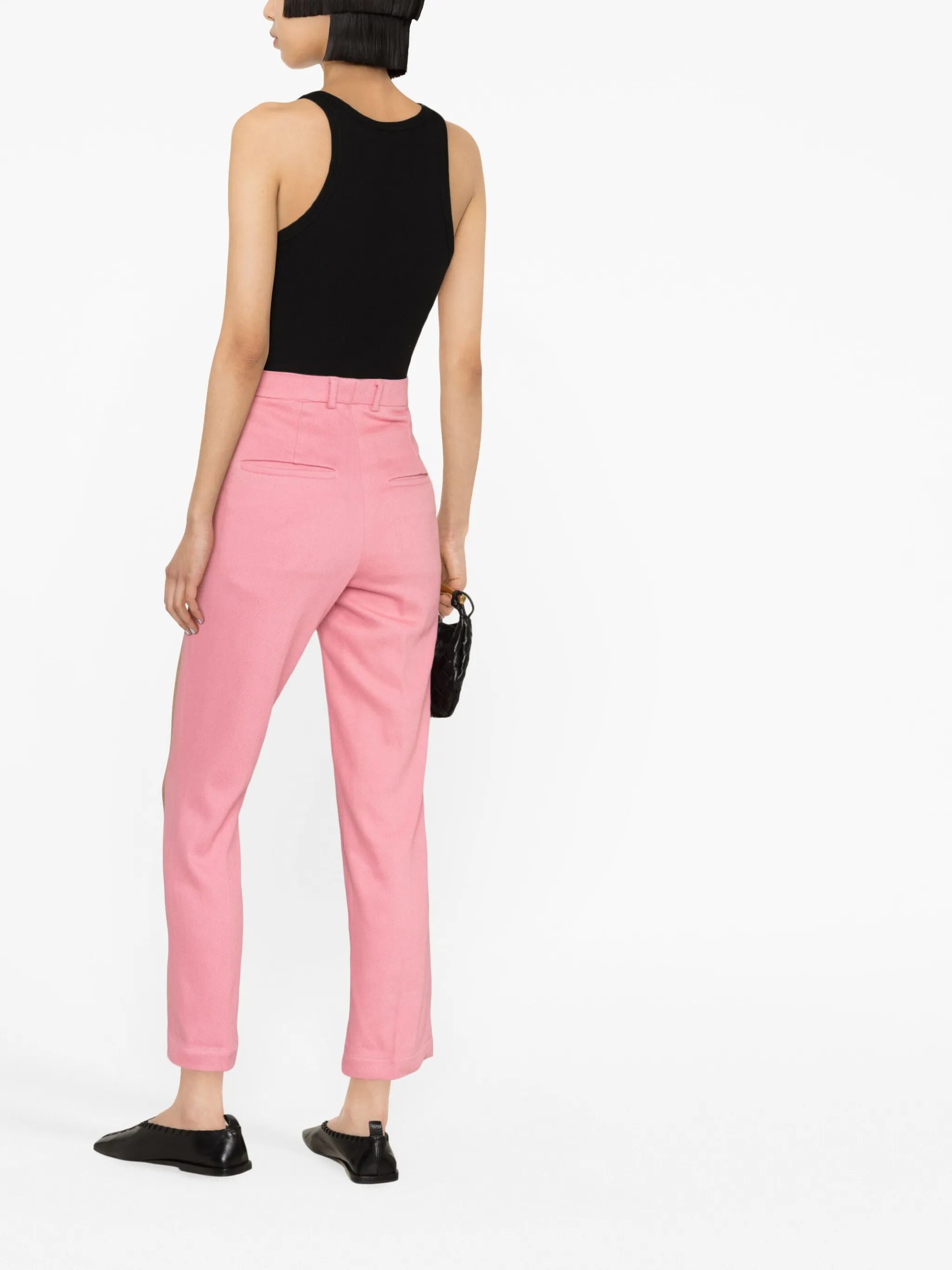 slim-cut cropped trousers