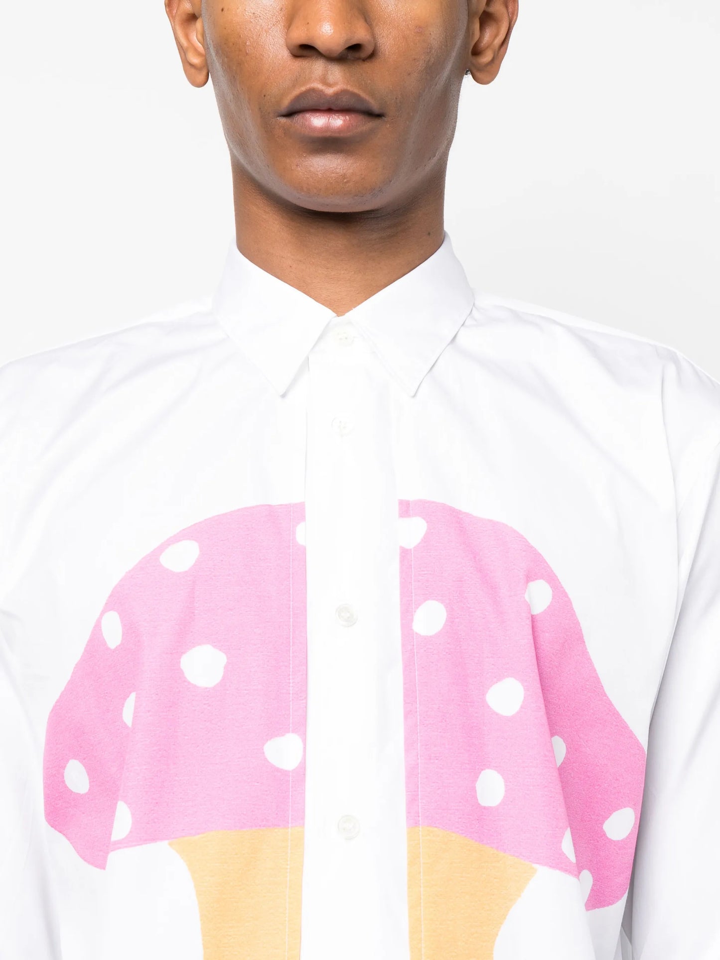 graphic-print cotton shirt