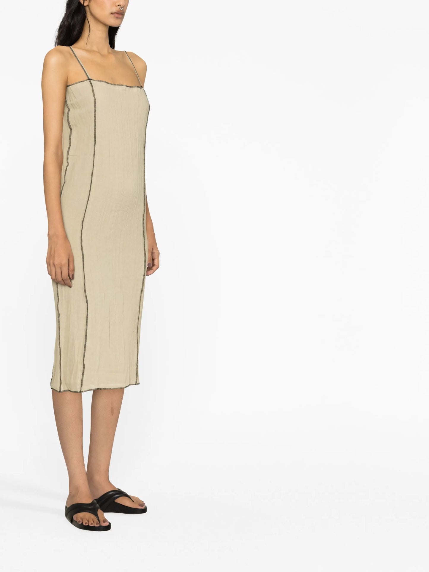 Shok crinkled slip dress