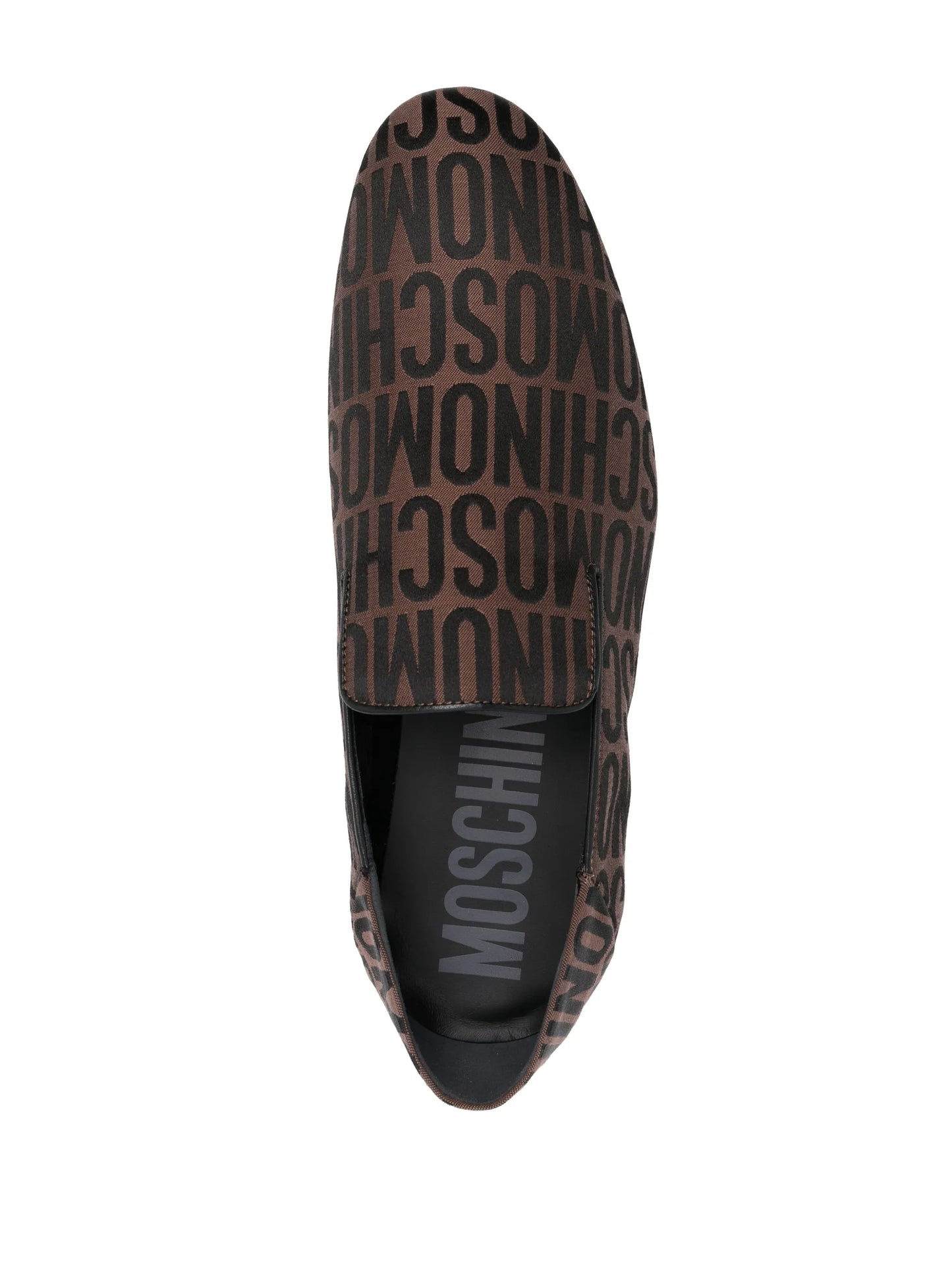 all-over logo-print loafers
