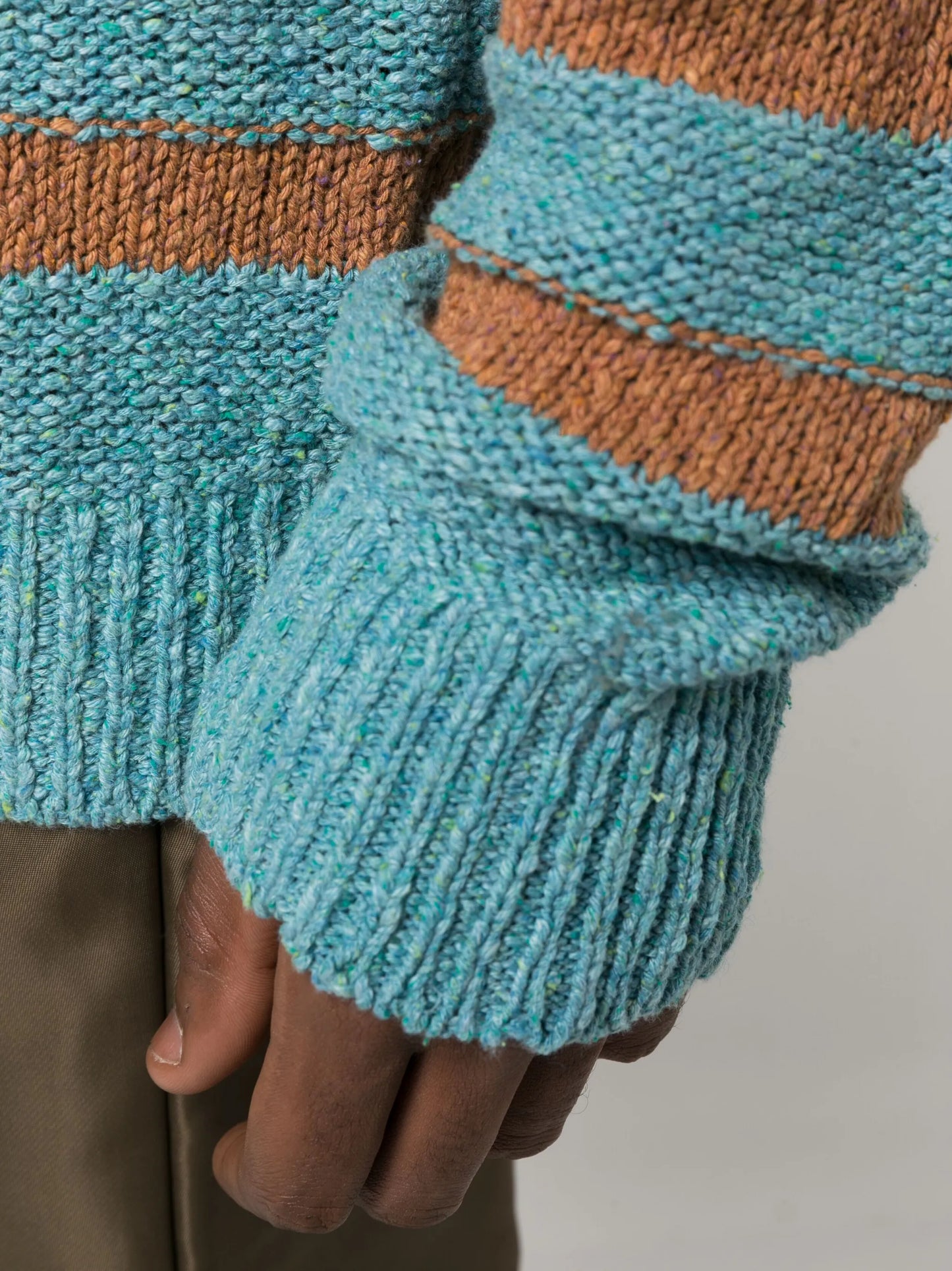 stripe-pattern jumper