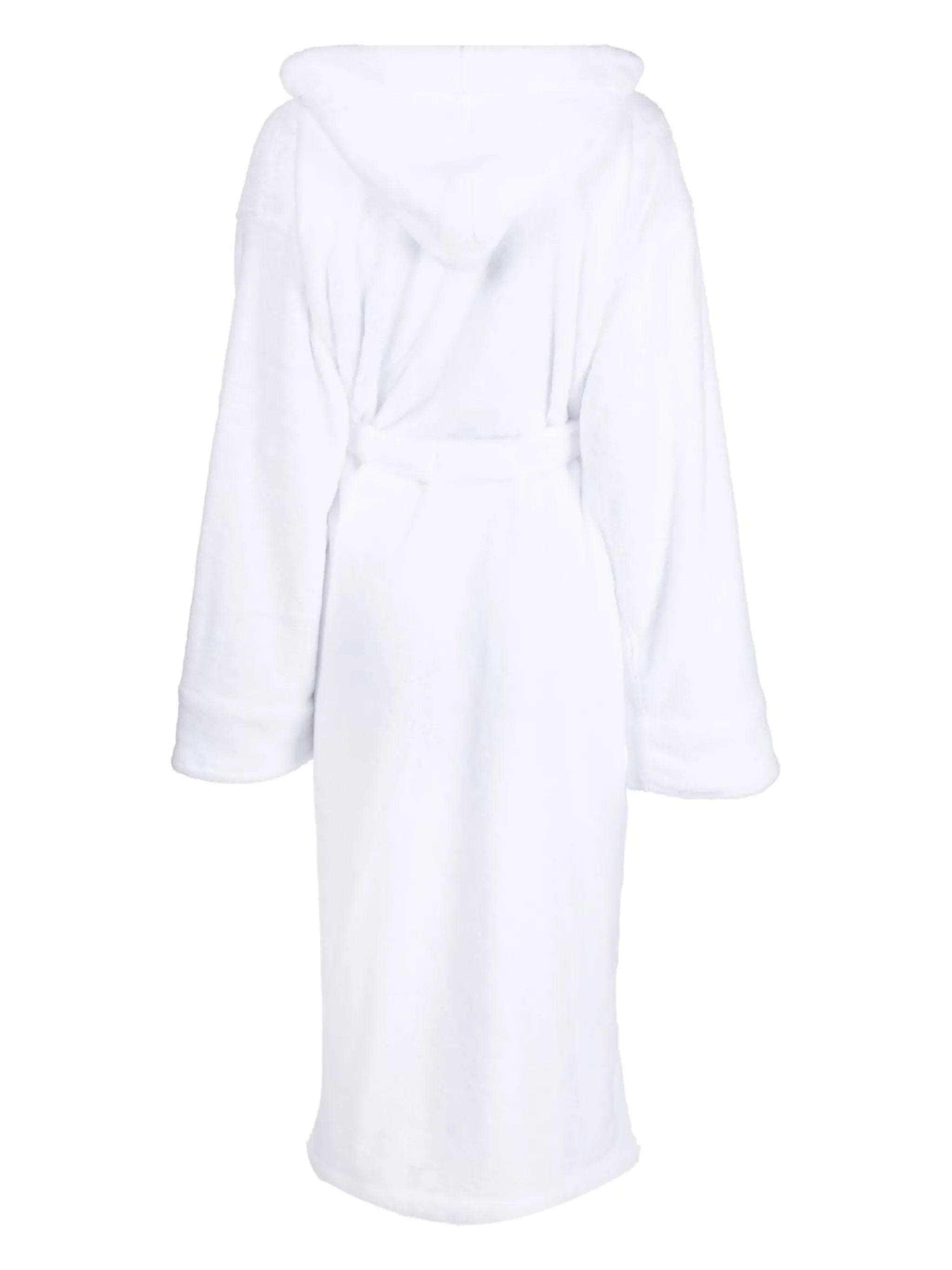 belted-waist hooded robe