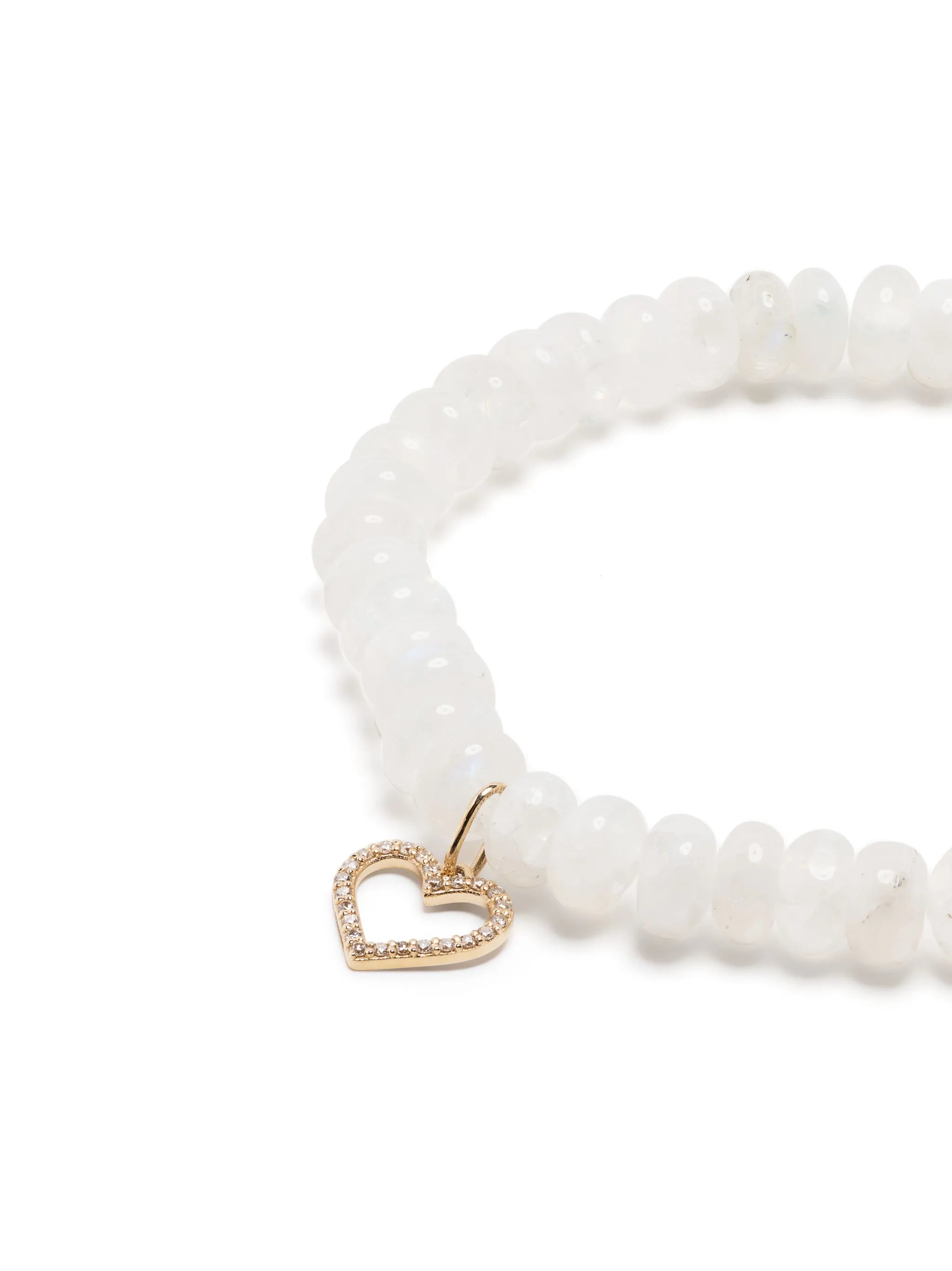 14kt yellow gold diamond and moonstone bracelet