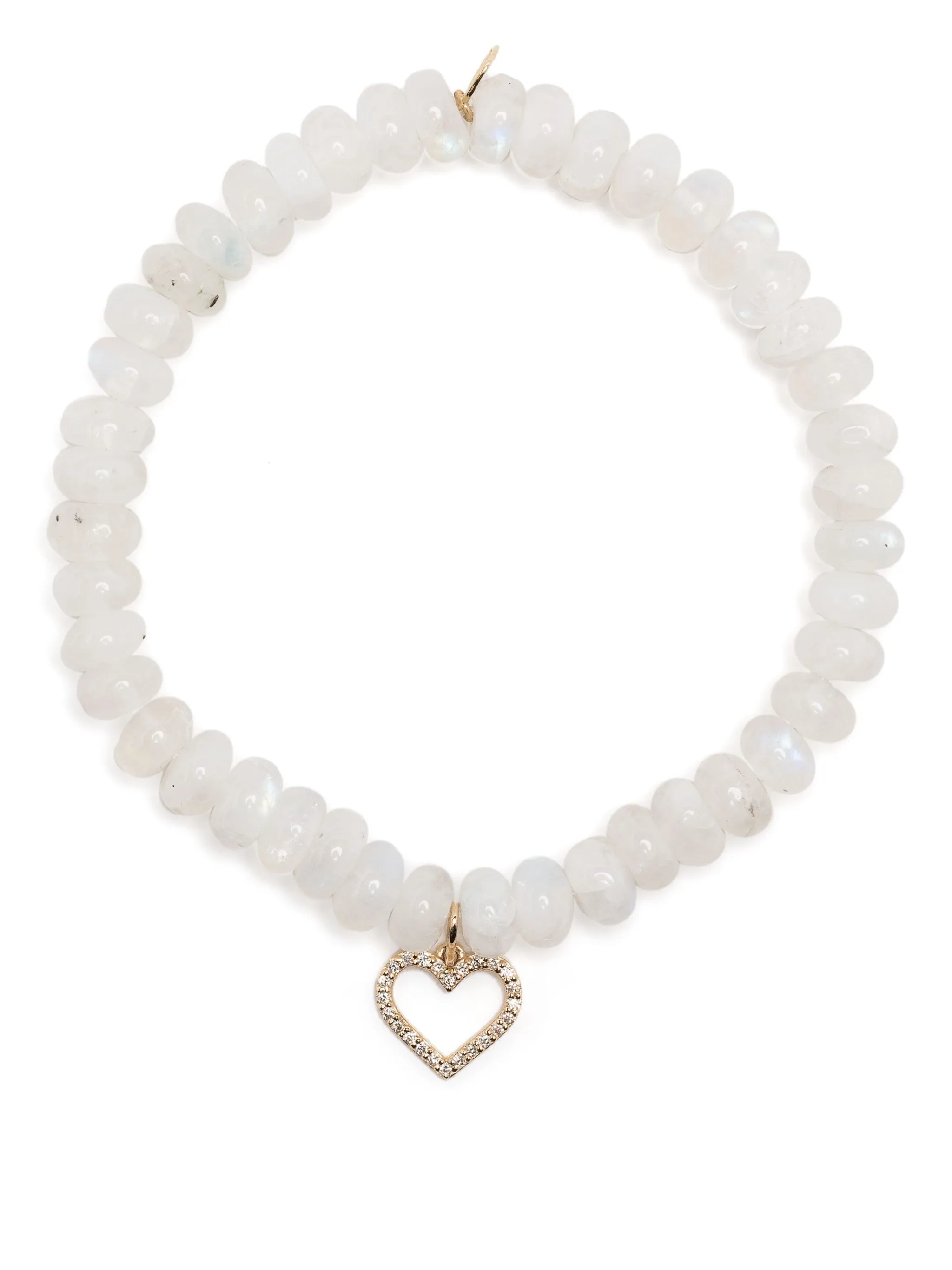 14kt yellow gold diamond and moonstone bracelet