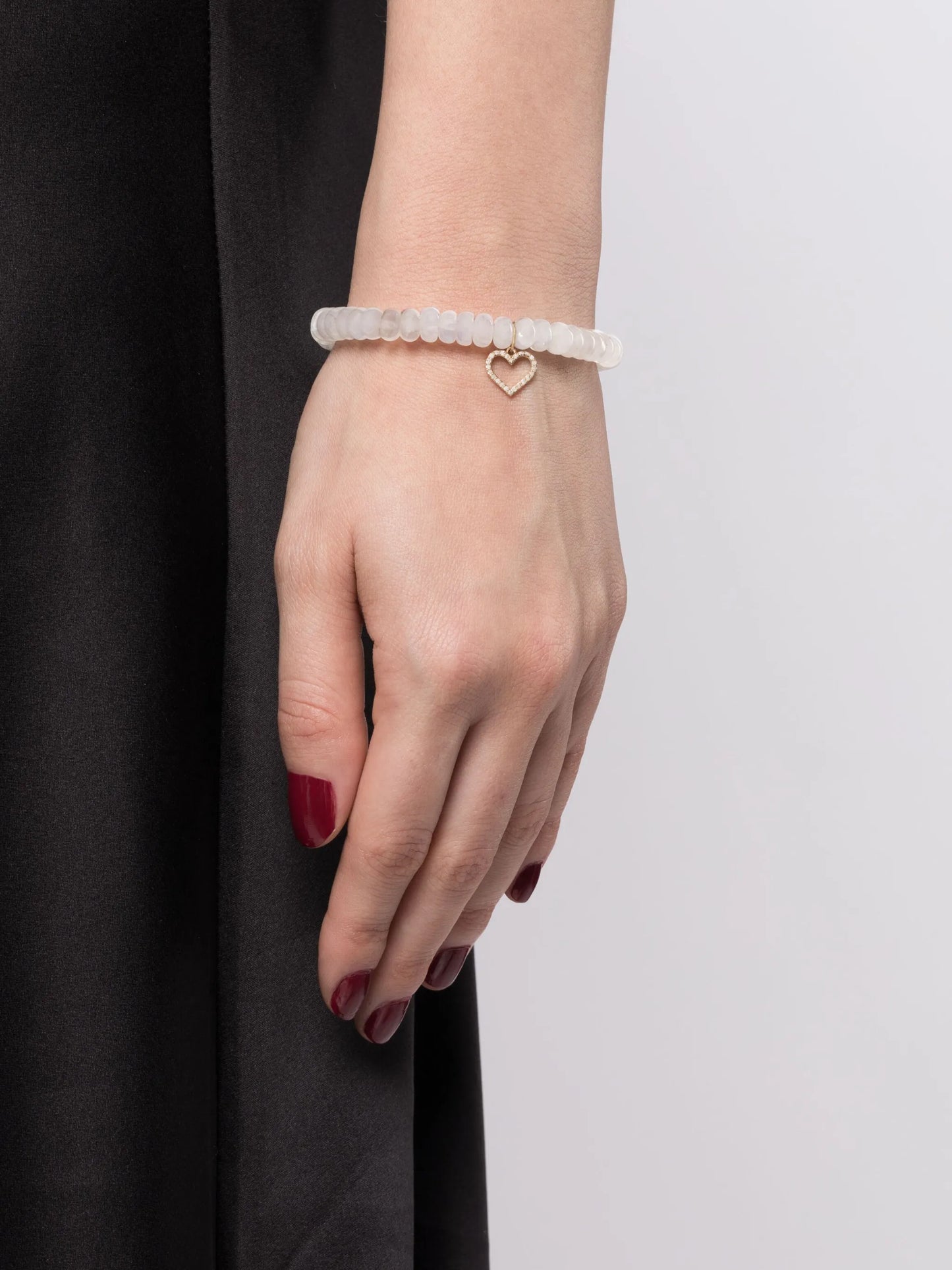 14kt yellow gold diamond and moonstone bracelet