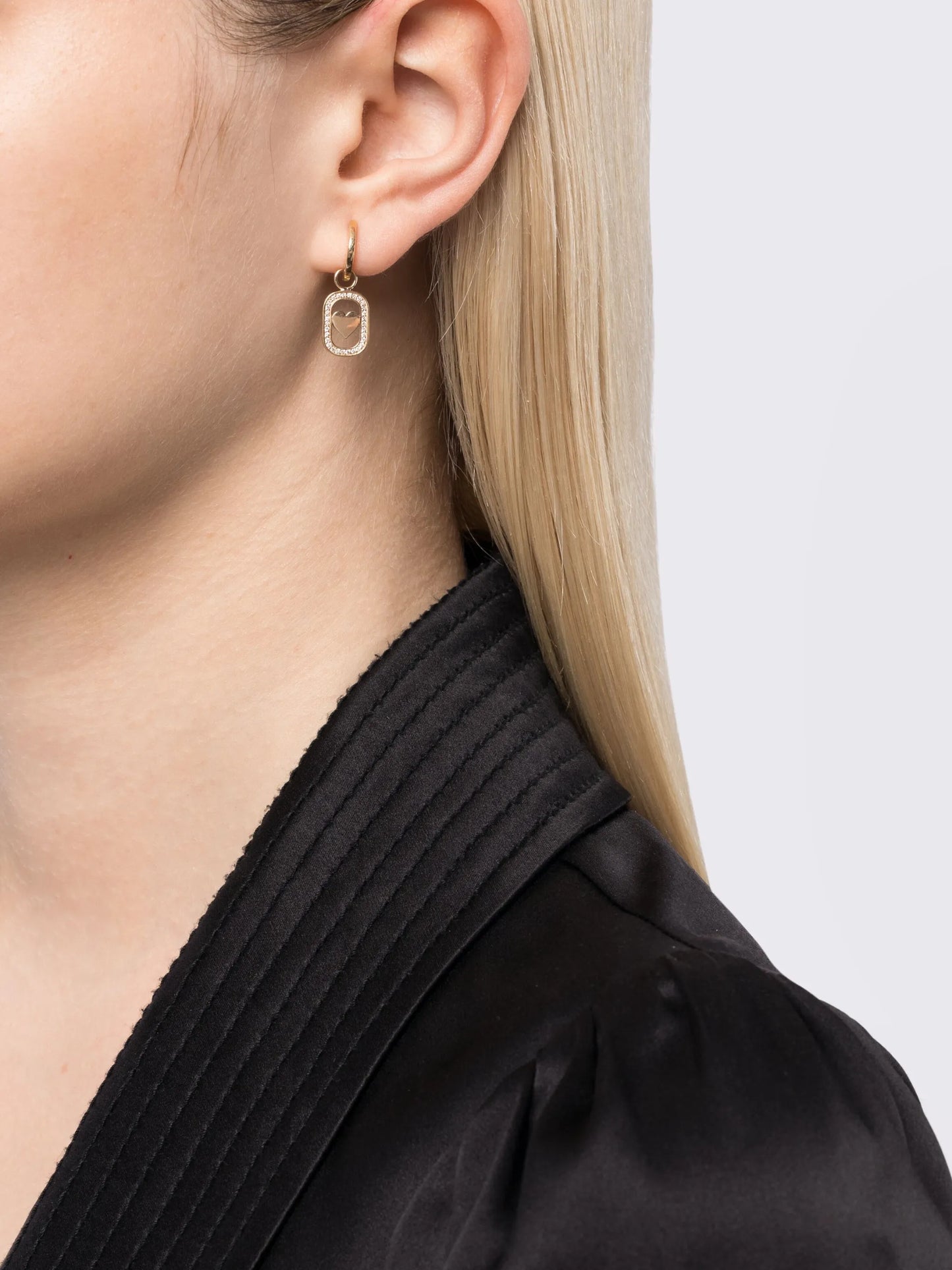 14kt yellow gold Icon diamond earrings