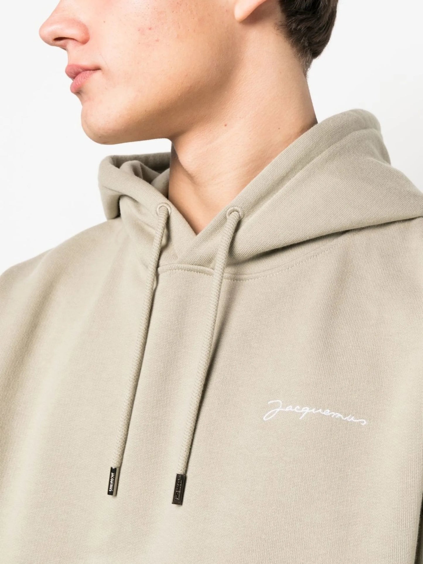 embroidered logo hoodie