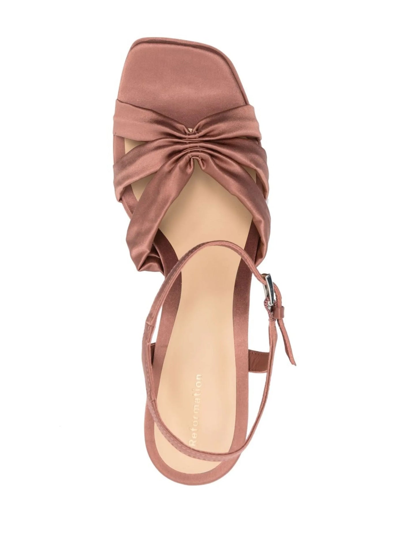Maize ruched foiled platform sandals