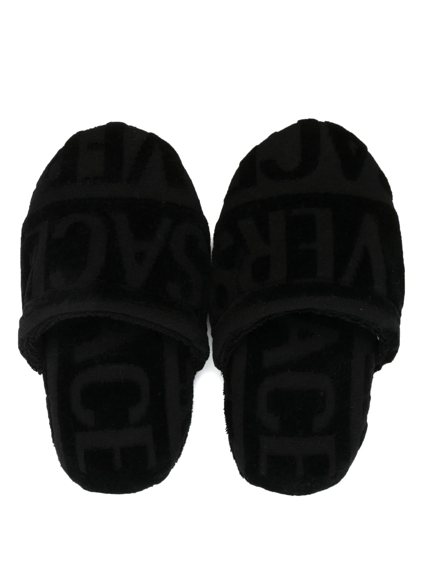 logo towelling-finish slippers