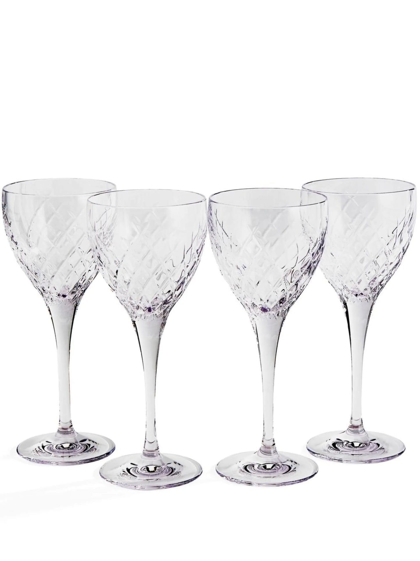 Barwell crystal set of four wine glasses
