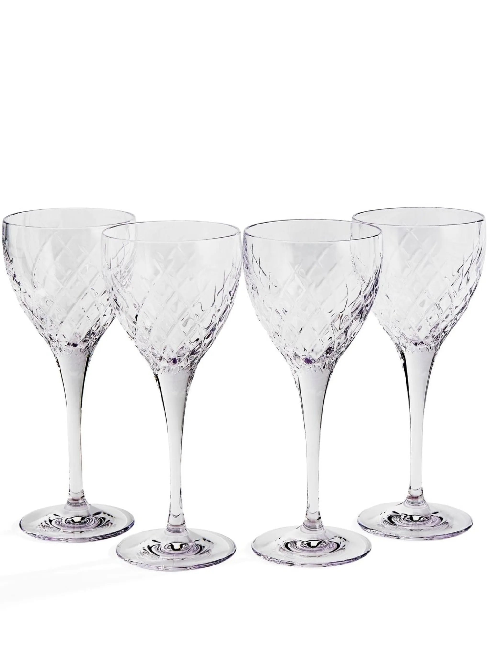 Barwell crystal set of four wine glasses