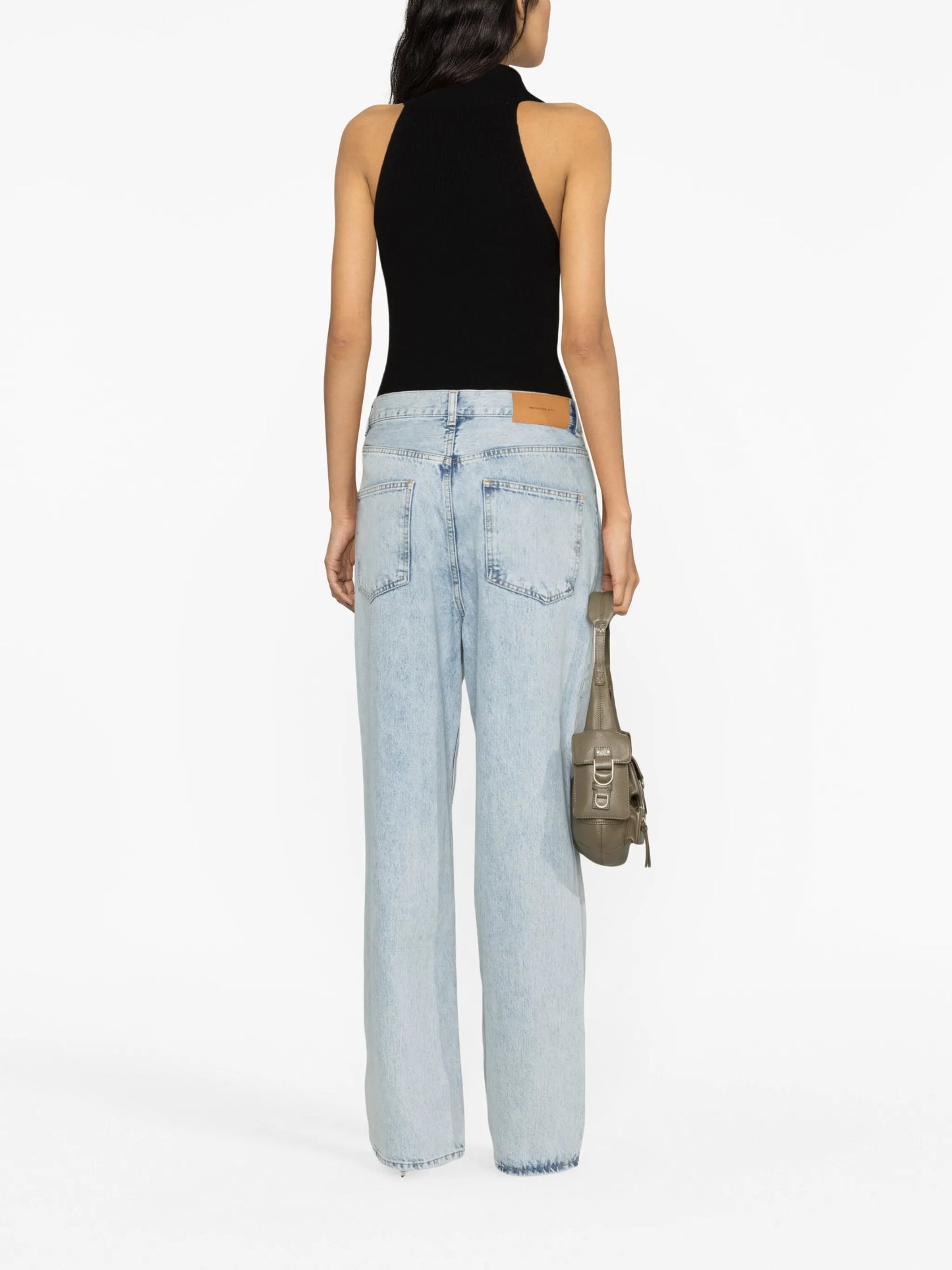 low-rise straight-leg jeans