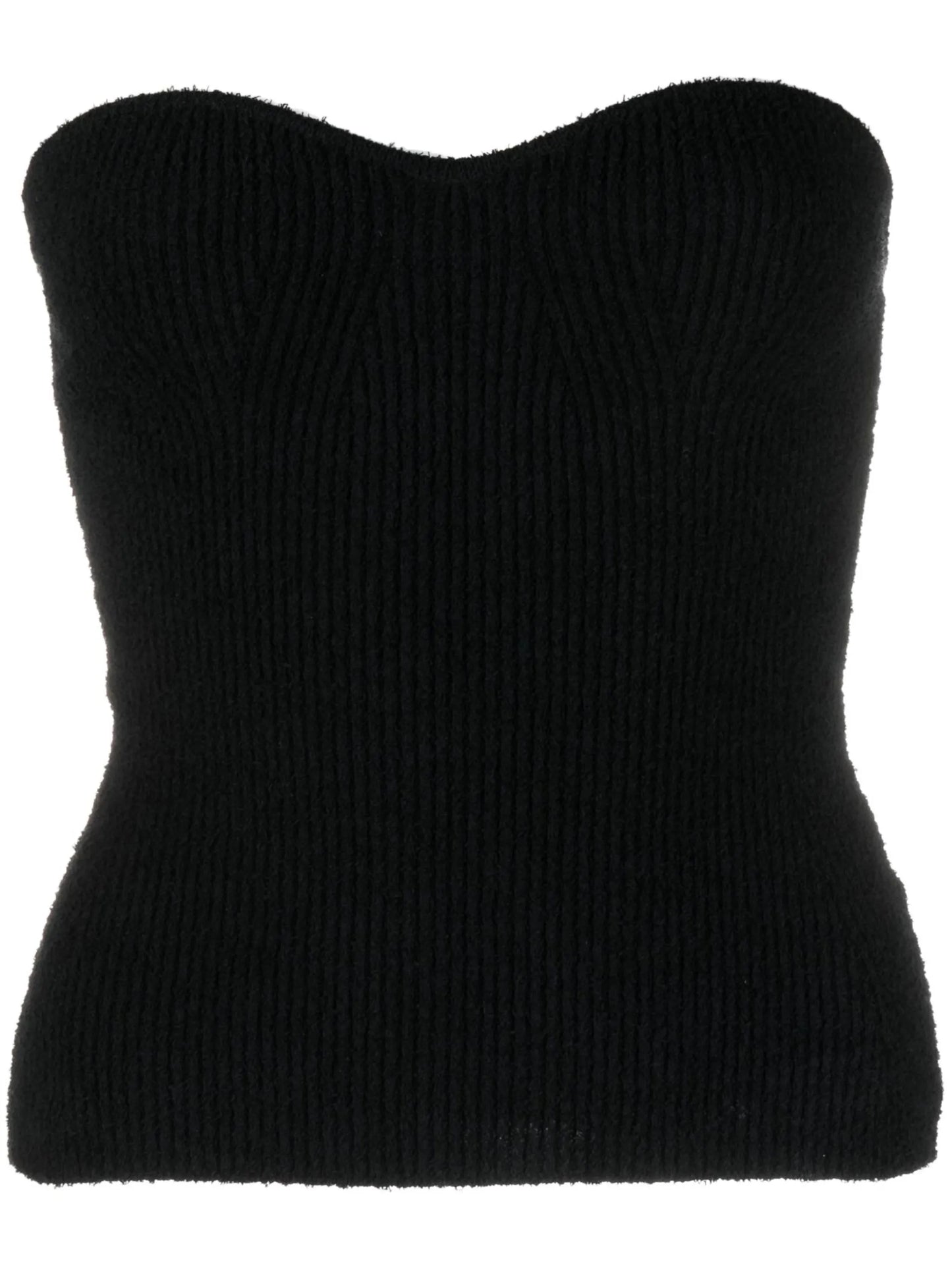 ribbed-knit bandeau top