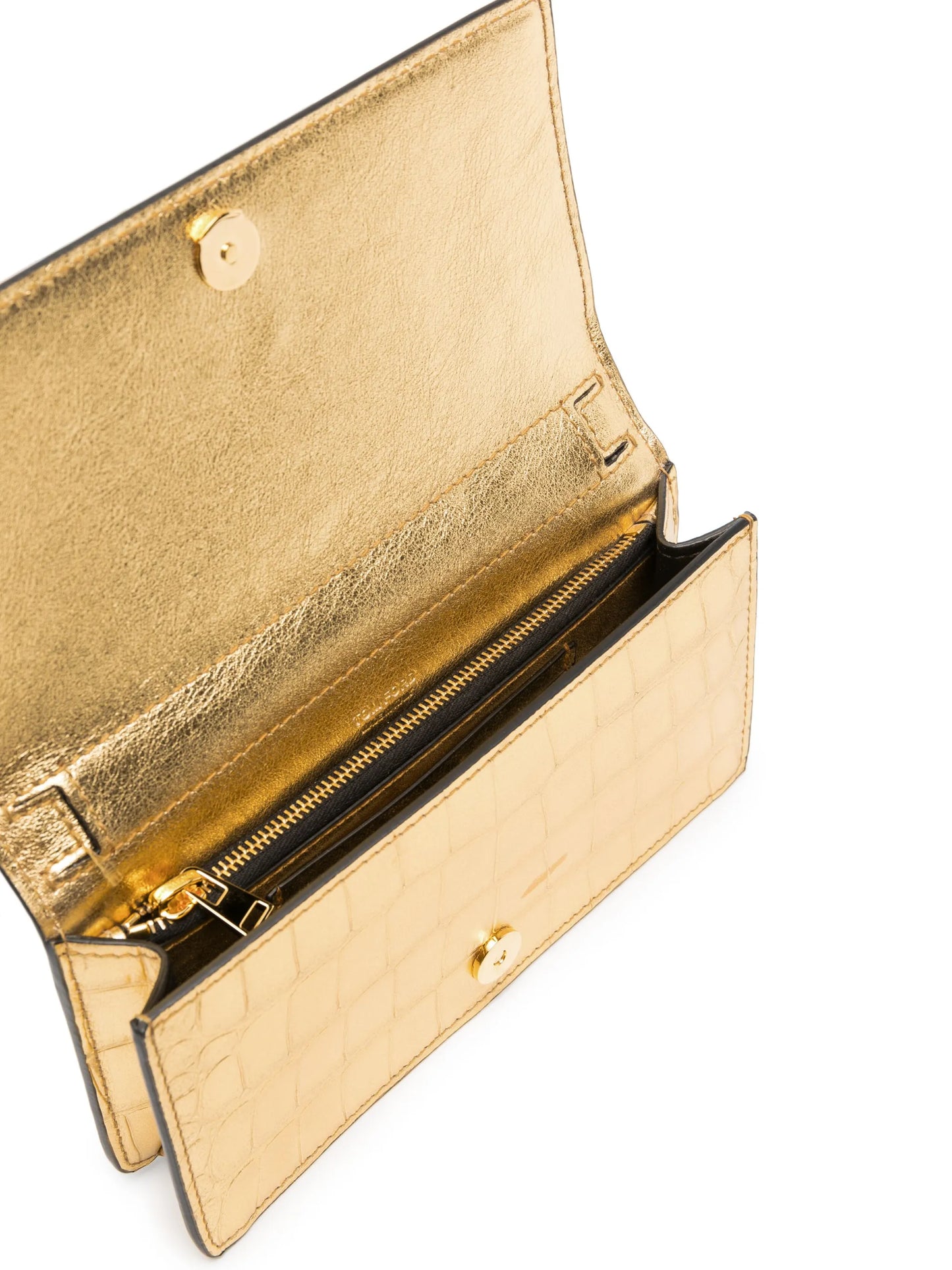 textured debossed-logo crossbody bag