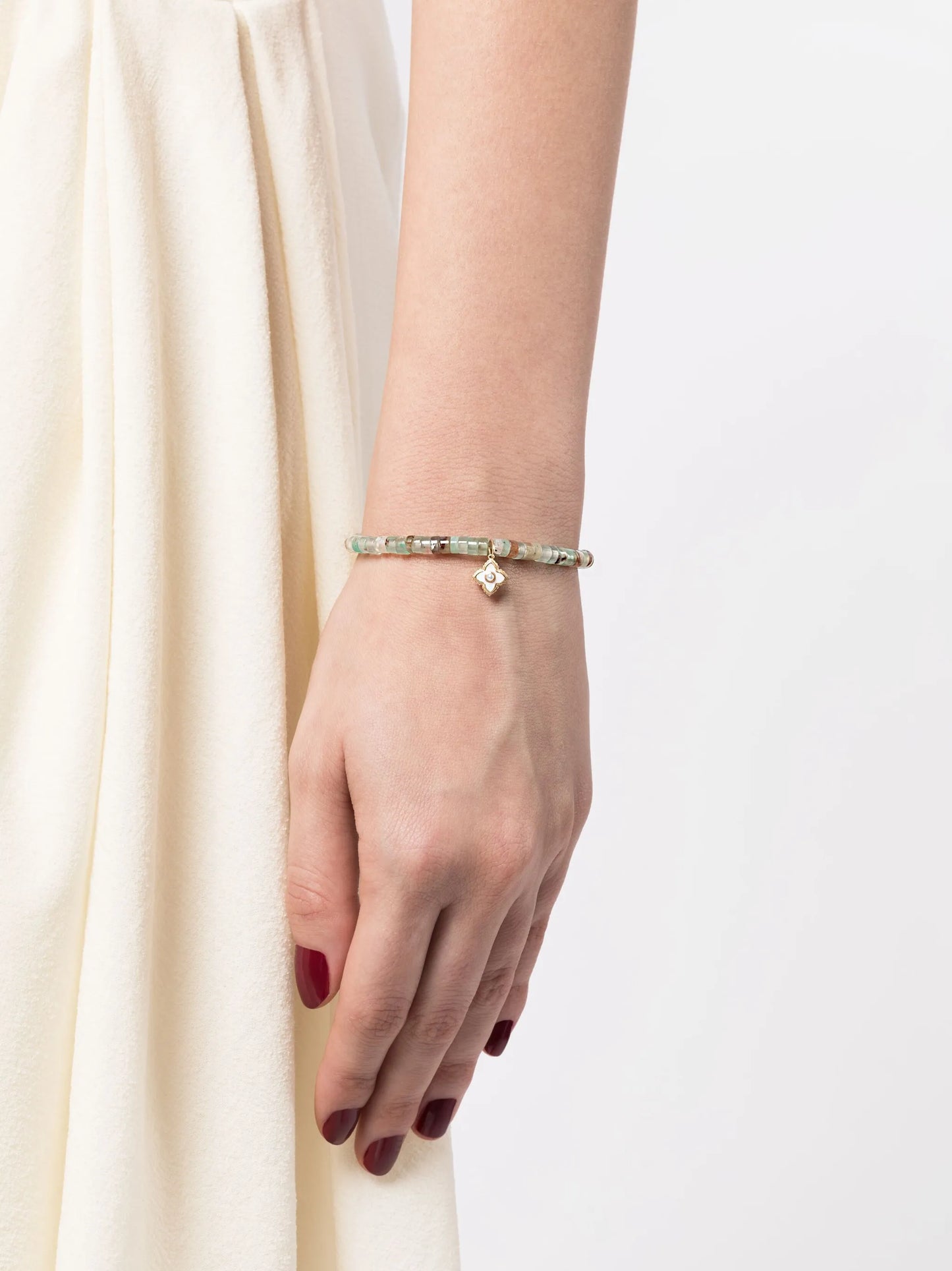 14kt yellow gold Moroccan Flower quartz bracelet