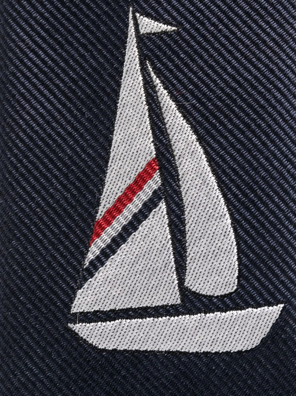 sailboat icon jacquard tie