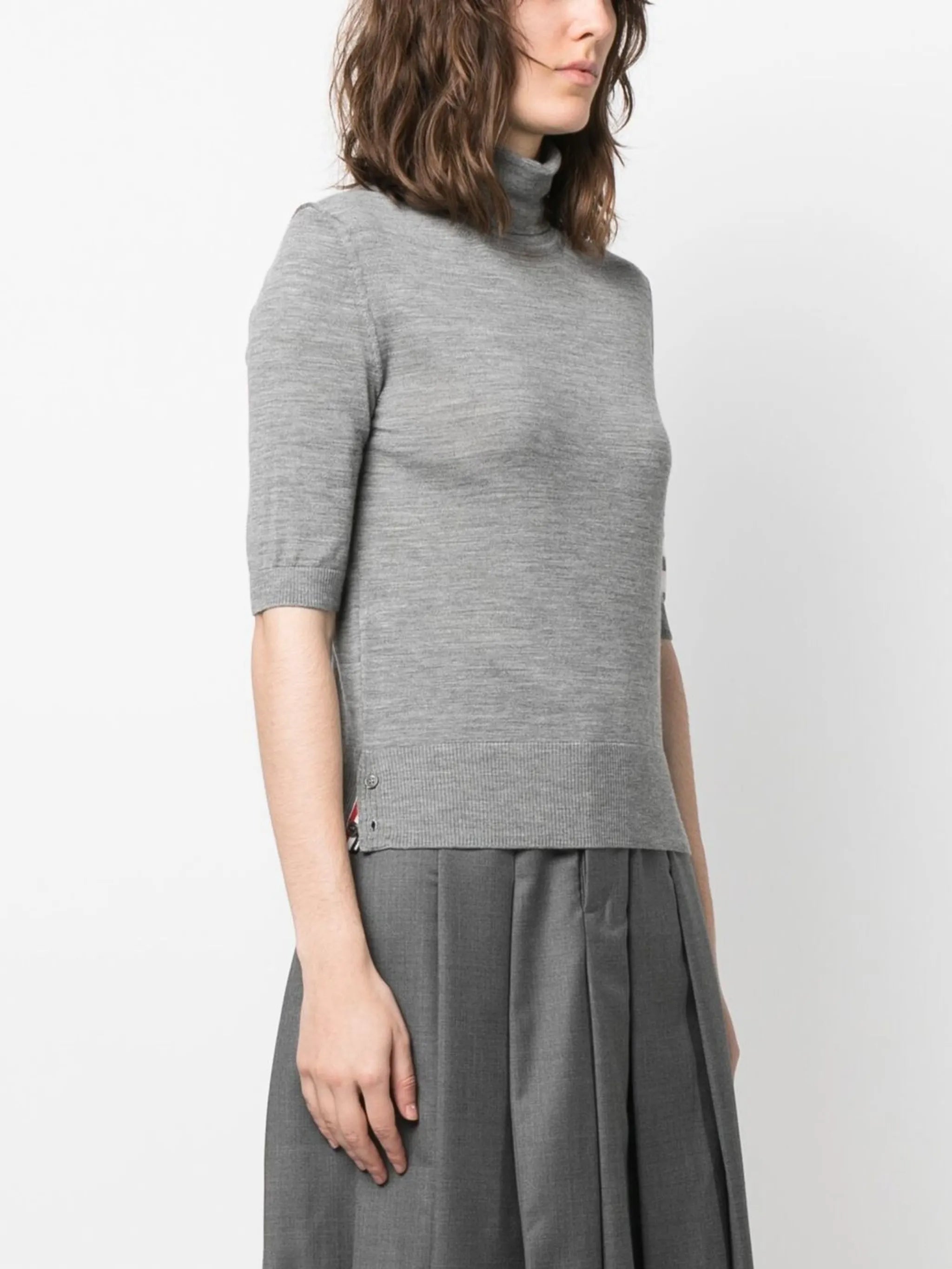 turtleneck short-sleeve jumper