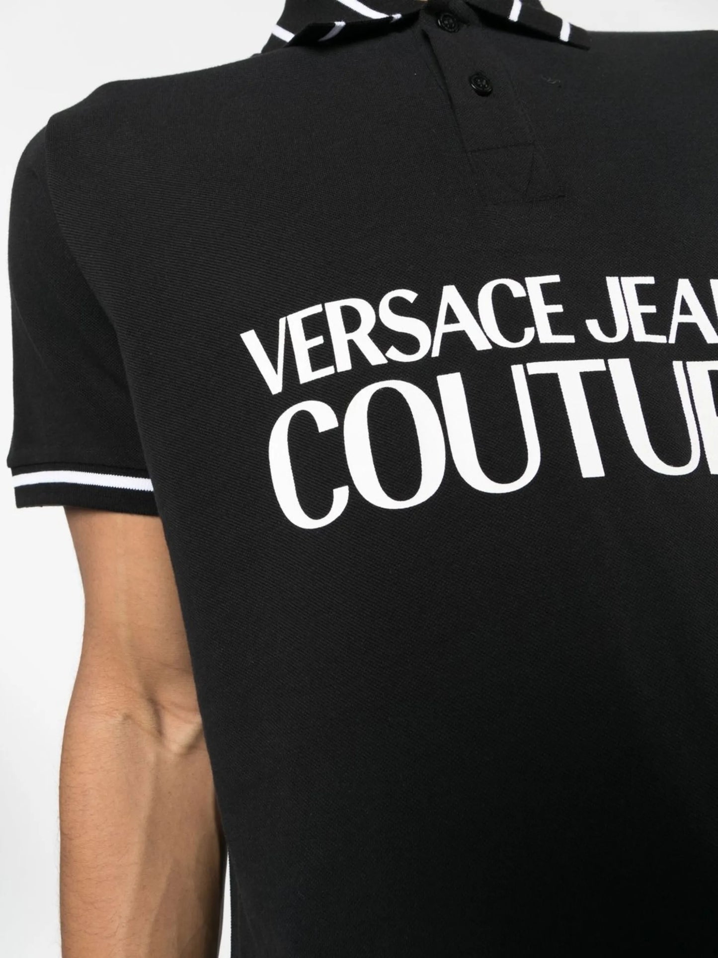 logo-print cotton polo shirt