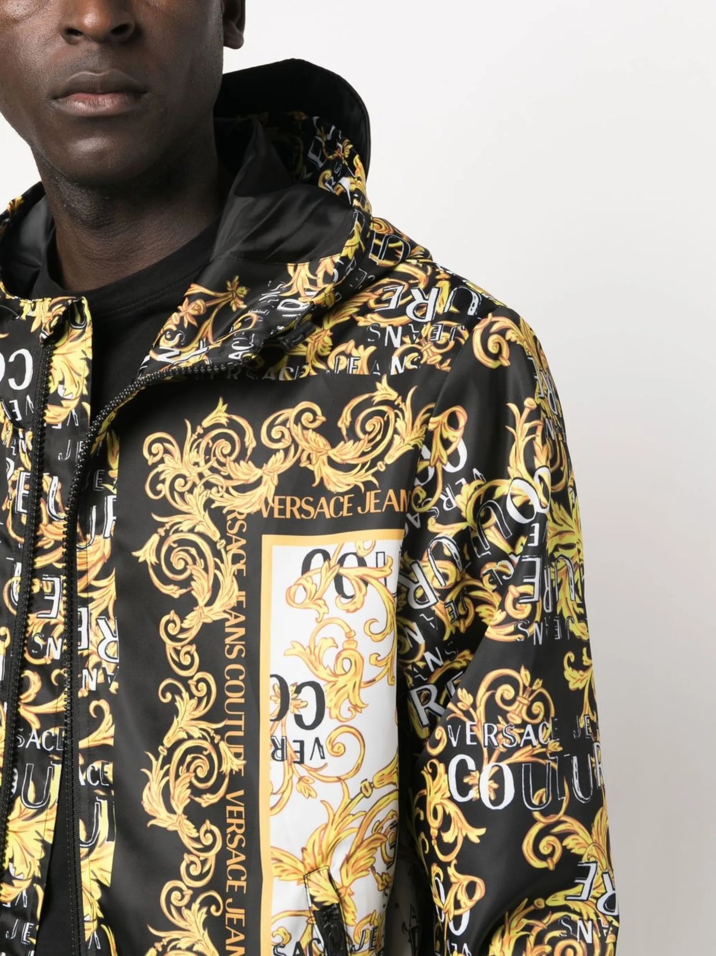 logo-print hooded jacket