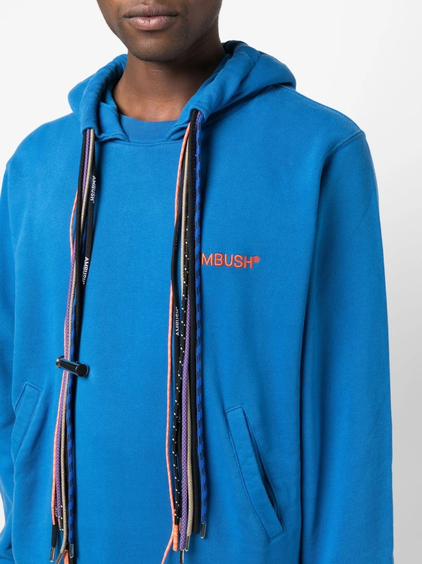 multicord-drawstring organic cotton hoodie