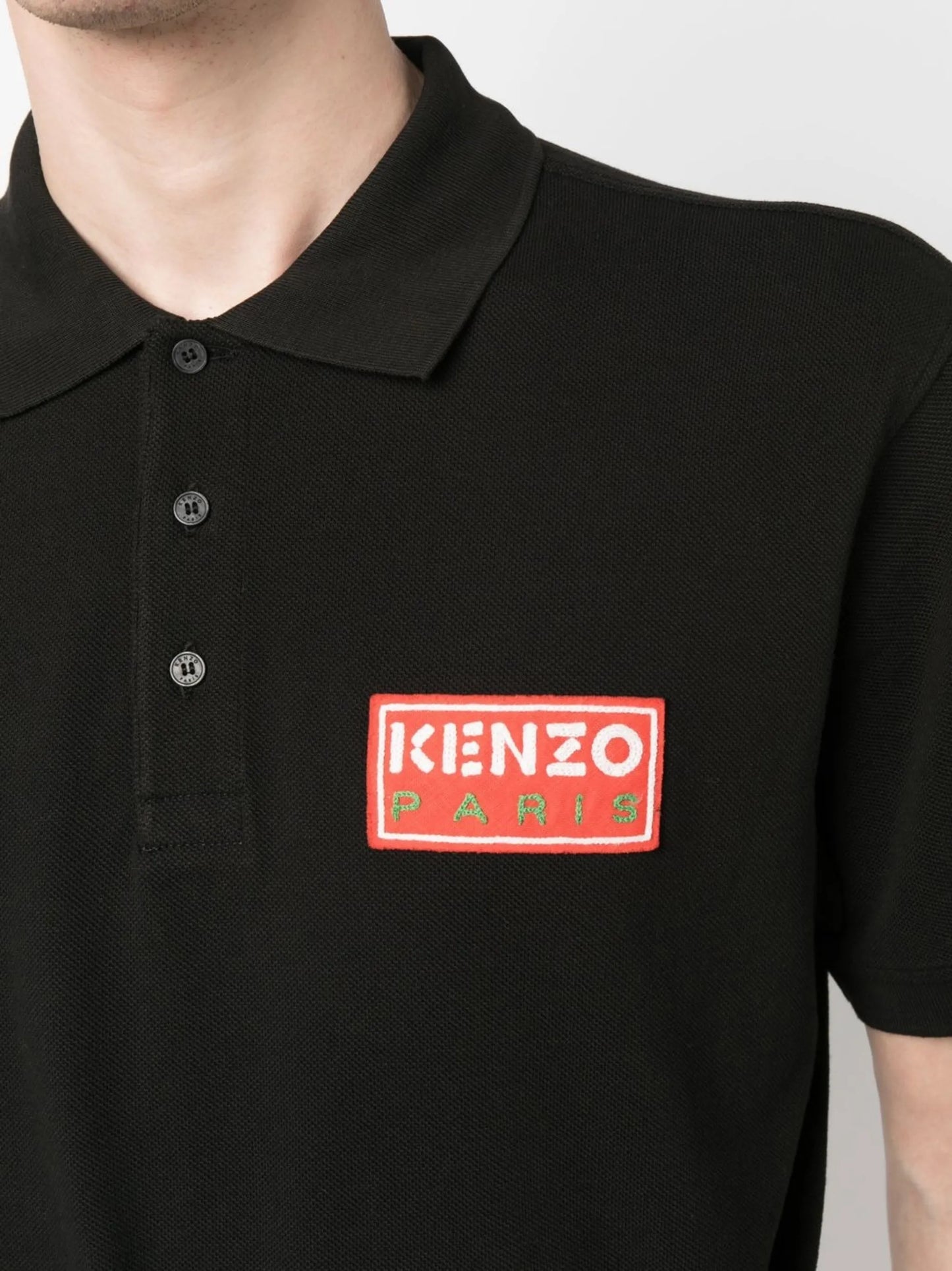 logo-patch cotton polo shirt