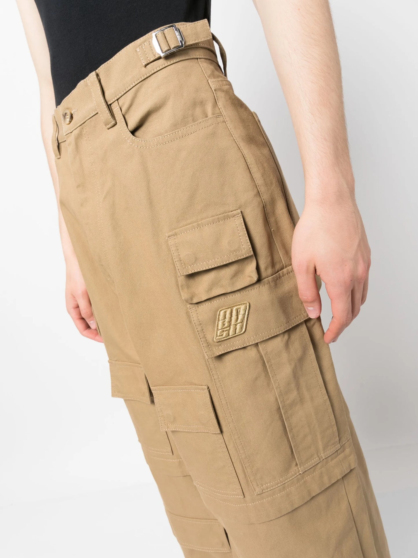 wide-leg cotton trousers