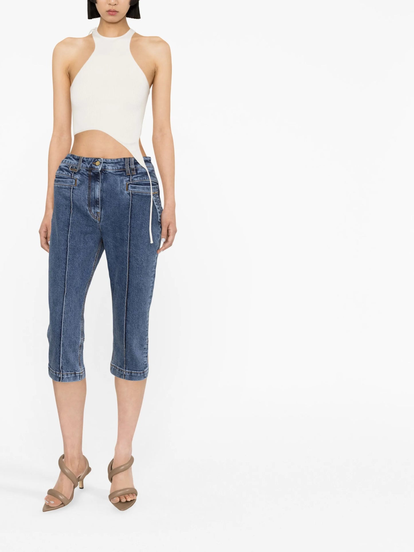 ribbed halterneck top