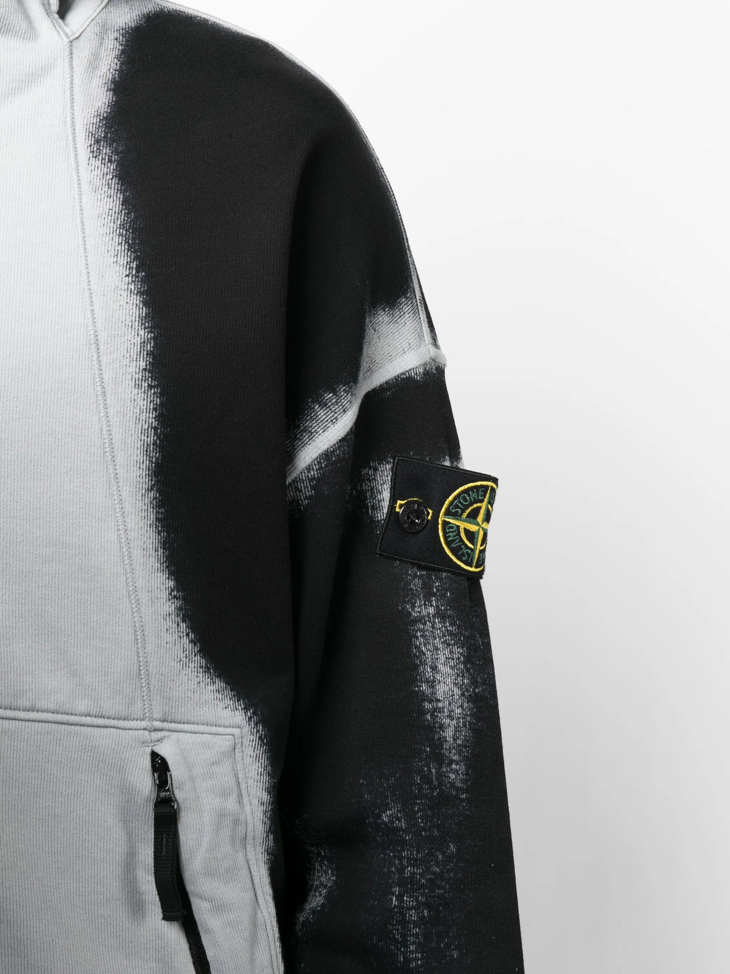 distressed-effect cotton hoodie