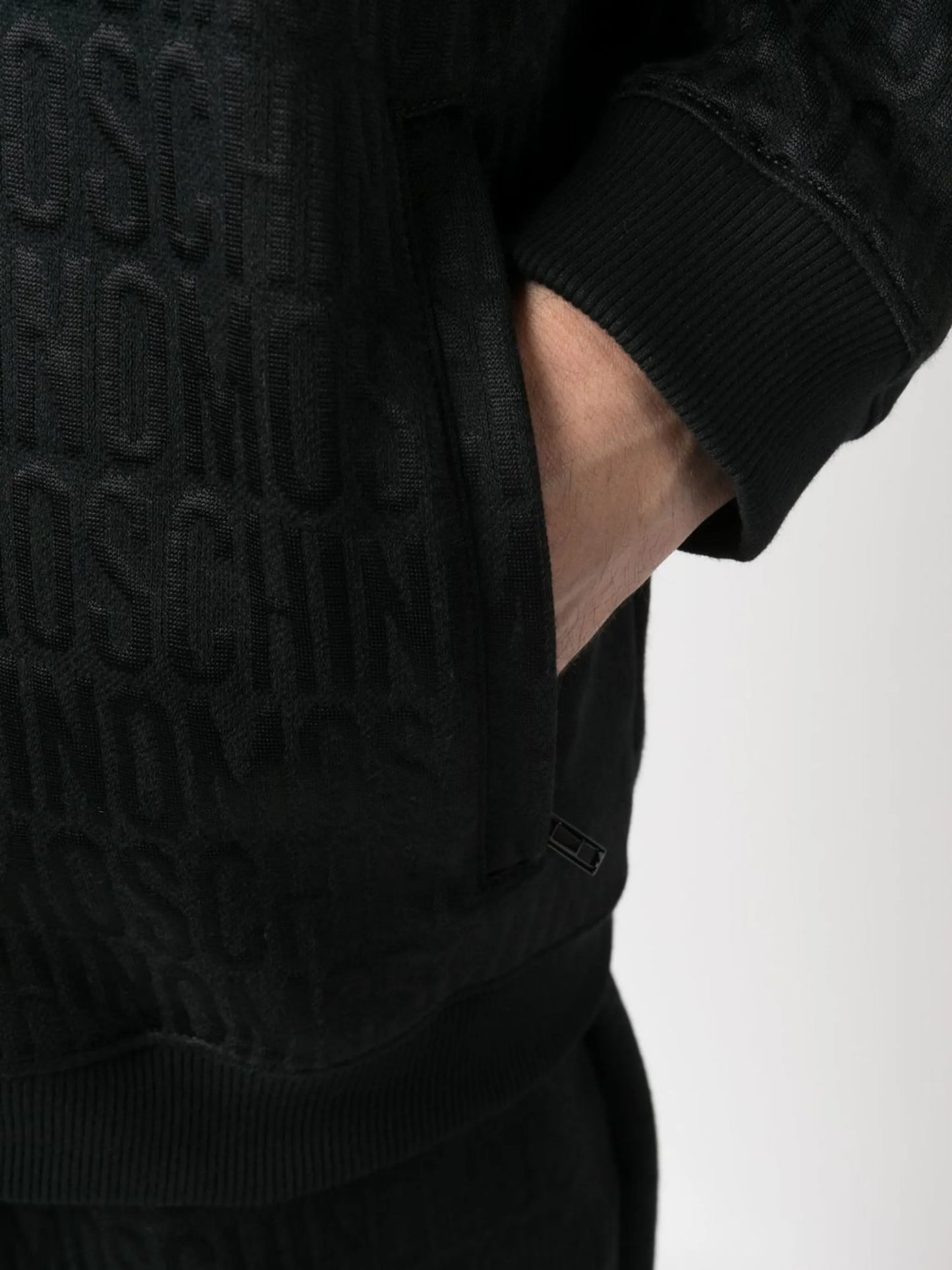 all-over debossed logo sweatshirt